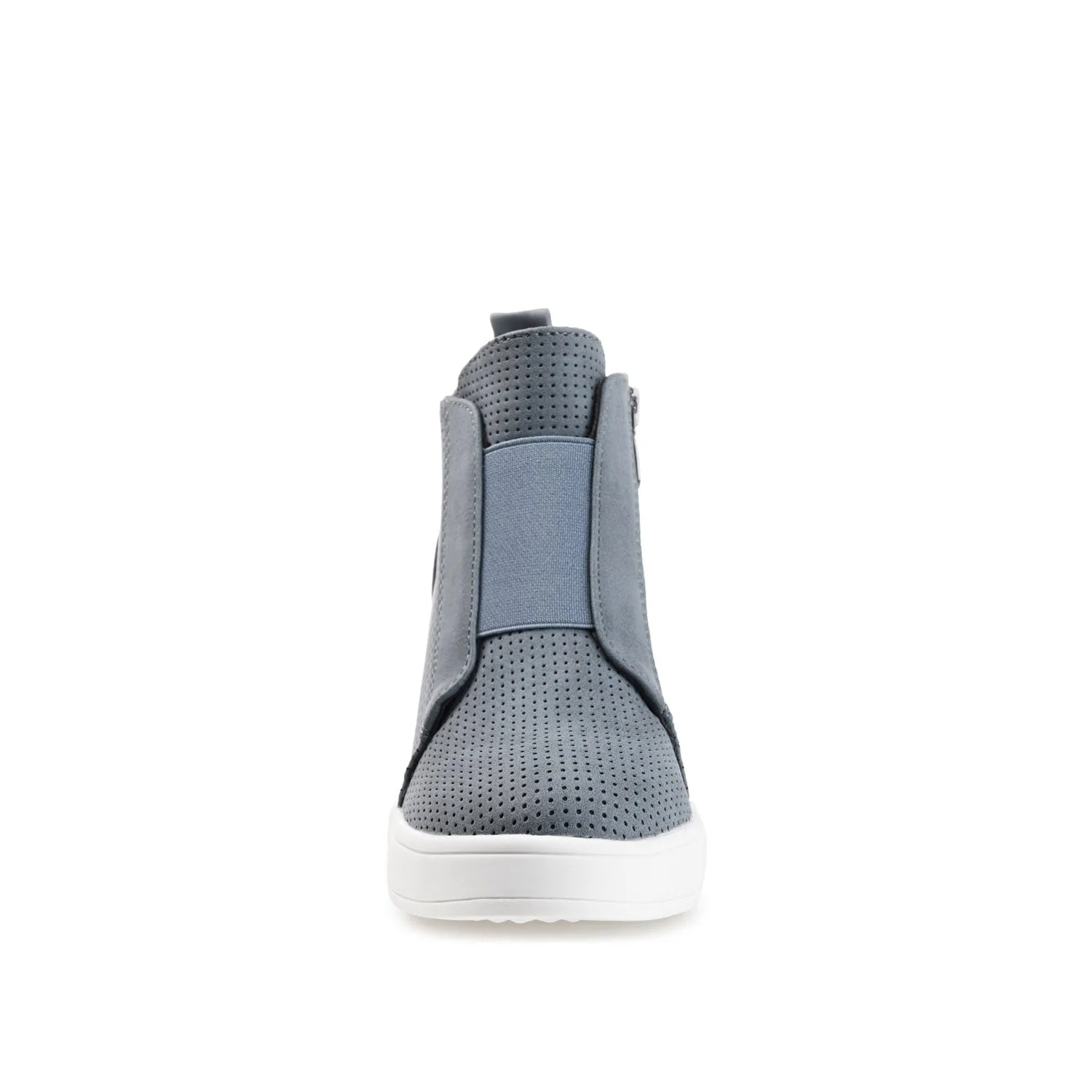 CLARA WEDGE SNEAKERS IN VEGAN LEATHER - Blue PU - Image 6