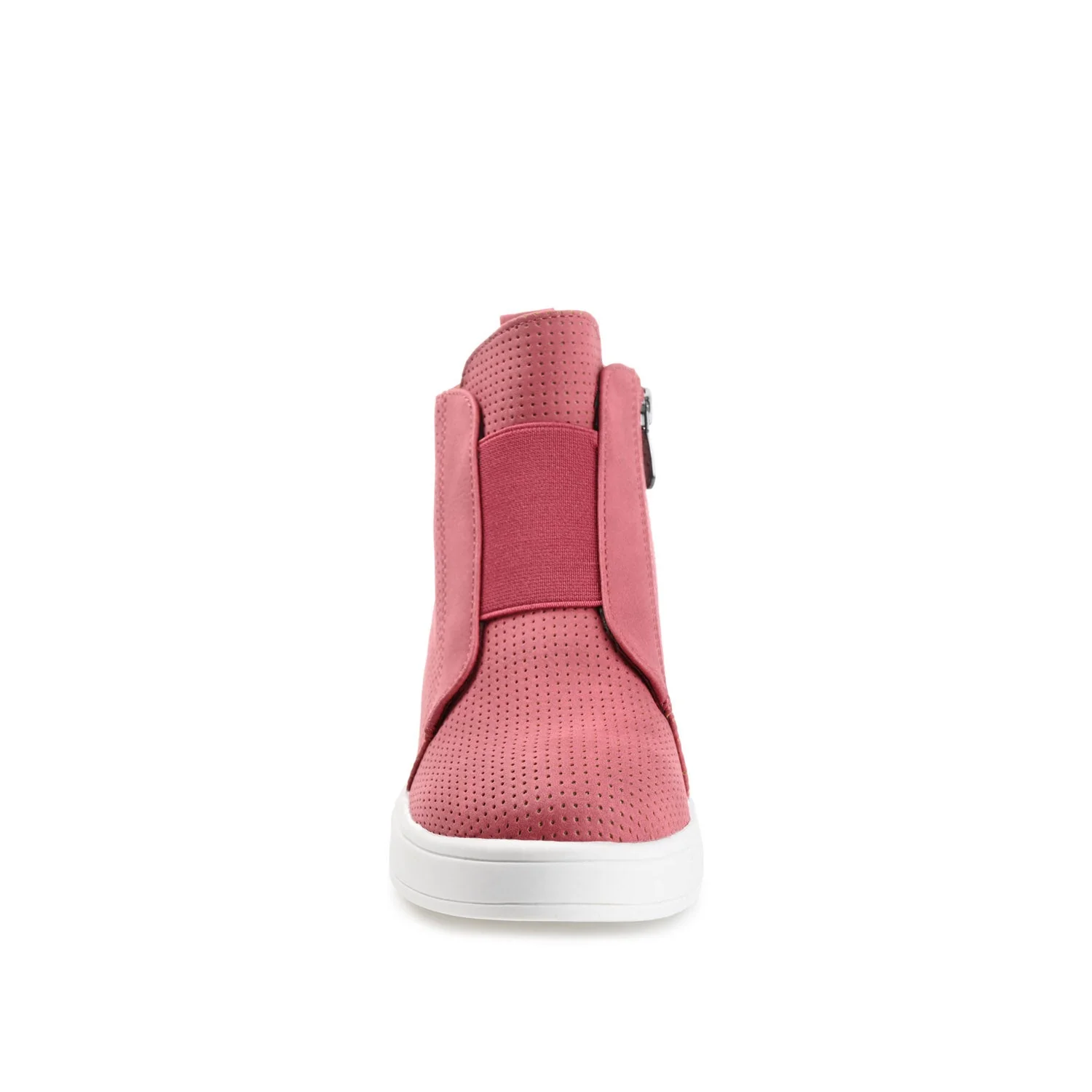 CLARA WEDGE SNEAKERS IN VEGAN LEATHER - Pink PU - Image 5