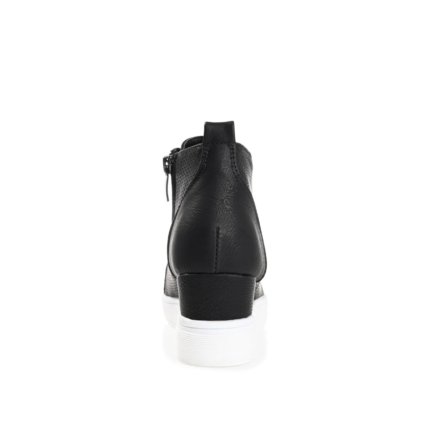 CLARA WEDGE HEEL SNEAKERS IN WIDE - Black PU - Image 7