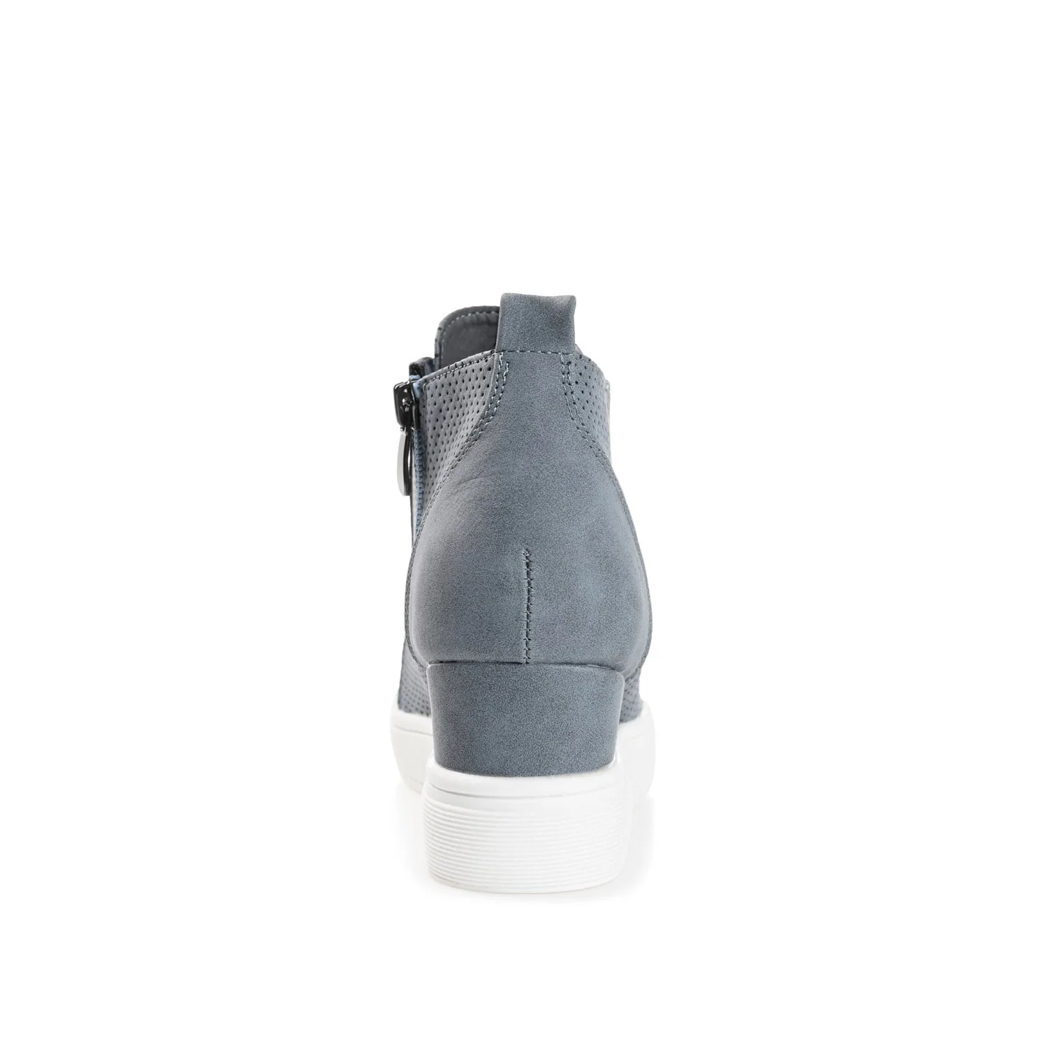 CLARA WEDGE HEEL SNEAKERS IN WIDE - Blue PU - Image 7
