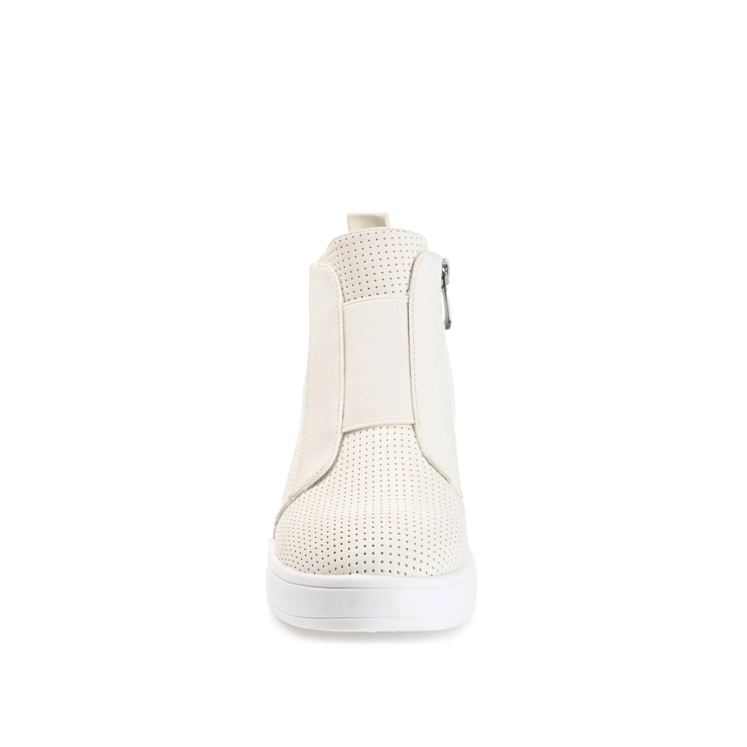 CLARA WEDGE HEEL SNEAKERS IN WIDE - Bone PU - Image 5