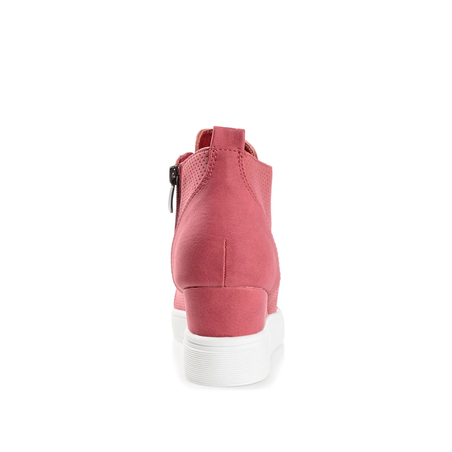 CLARA WEDGE HEEL SNEAKERS IN WIDE - Pink PU - Image 7