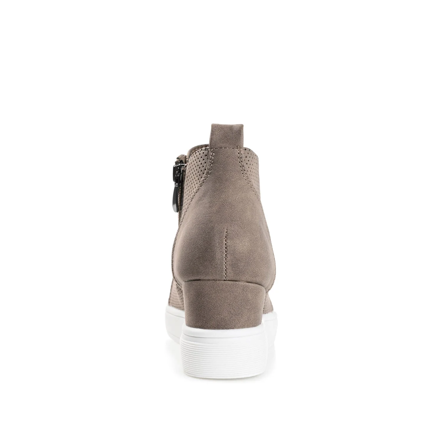 CLARA WEDGE HEEL SNEAKERS IN WIDE - Taupe PU - Image 5