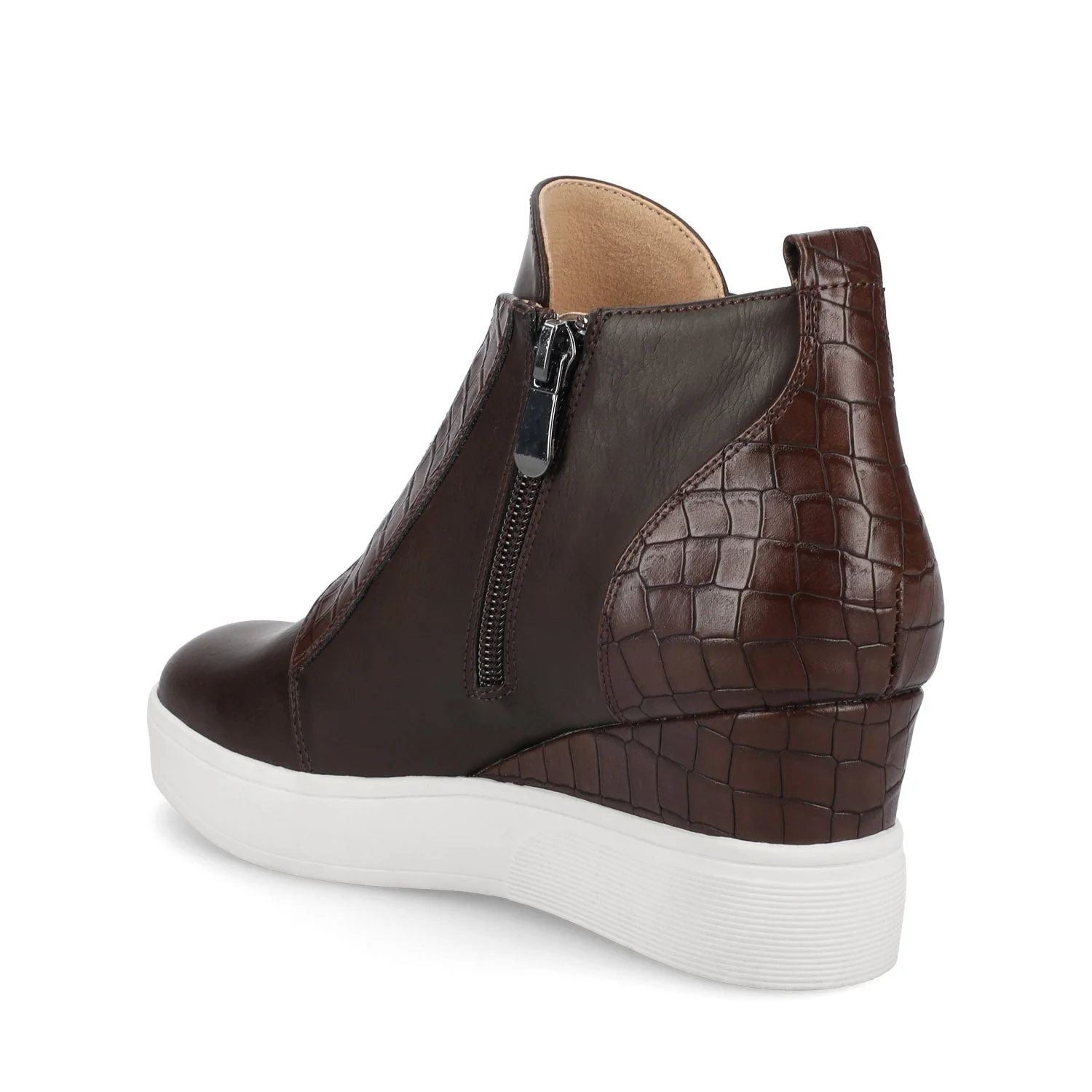 CLARA WEDGE SNEAKERS IN STATEMENT - Chocolate - Image 3
