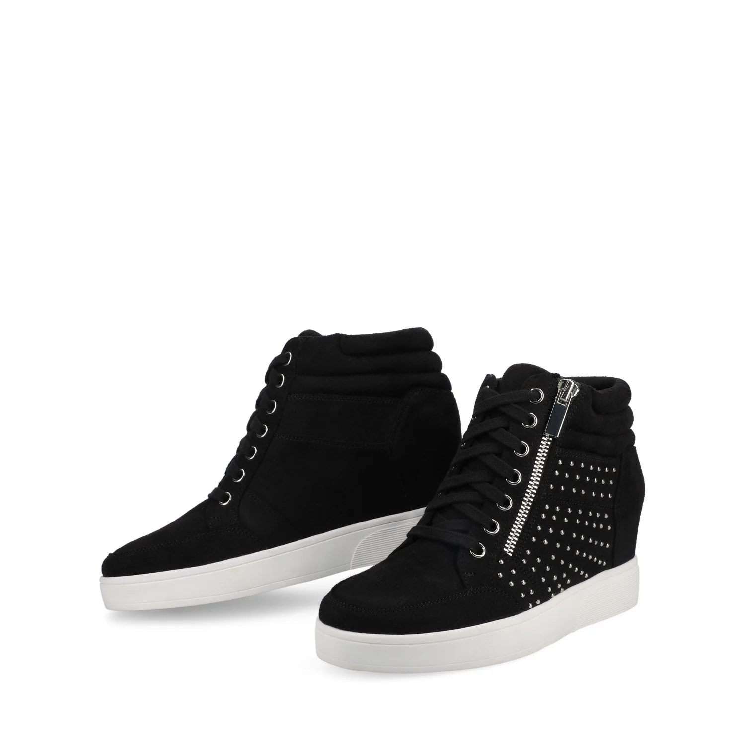 CLARITY HIGH TOP WEDGE SNEAKER - Black Stud - Image 3