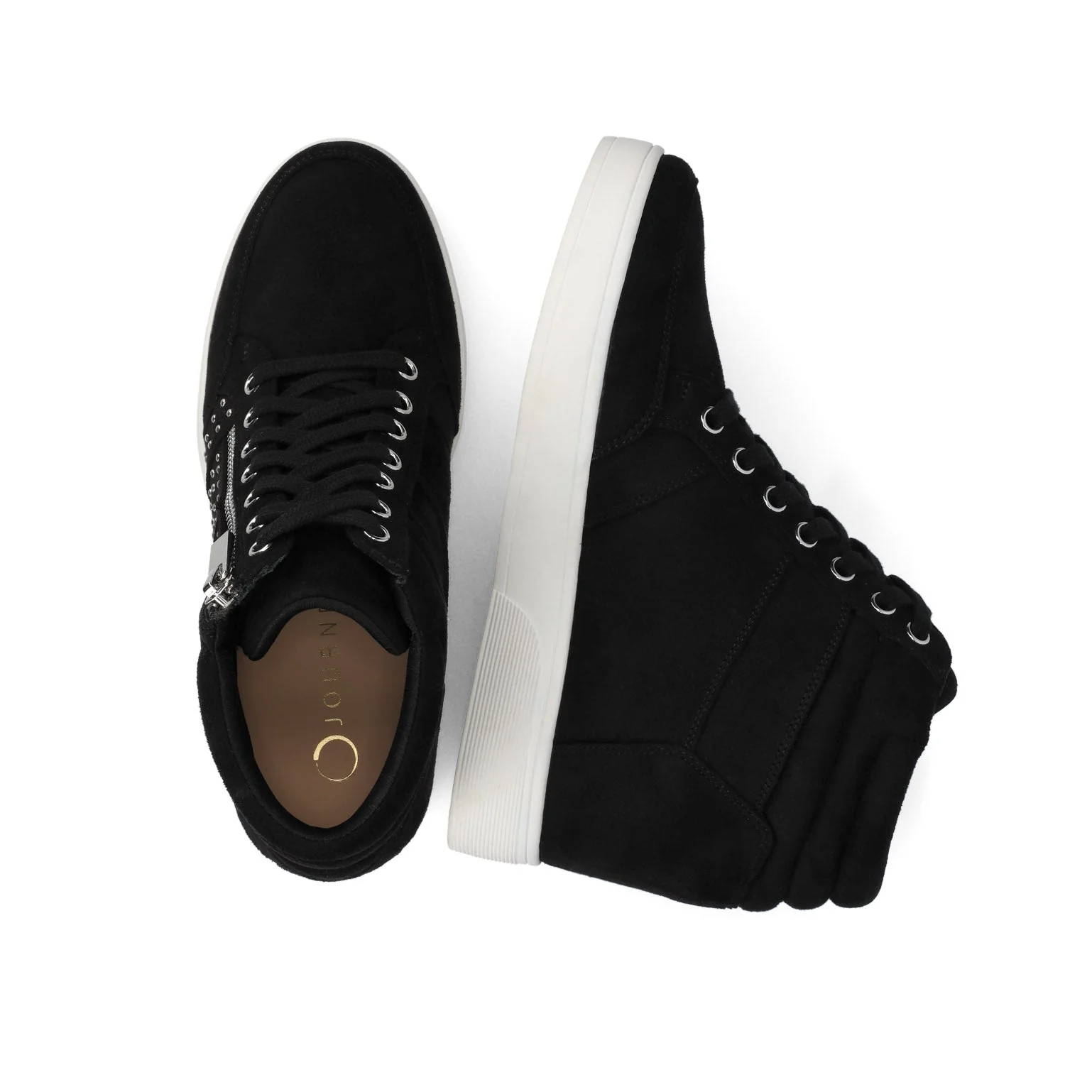 CLARITY HIGH TOP WEDGE SNEAKER - Black Stud - Image 4