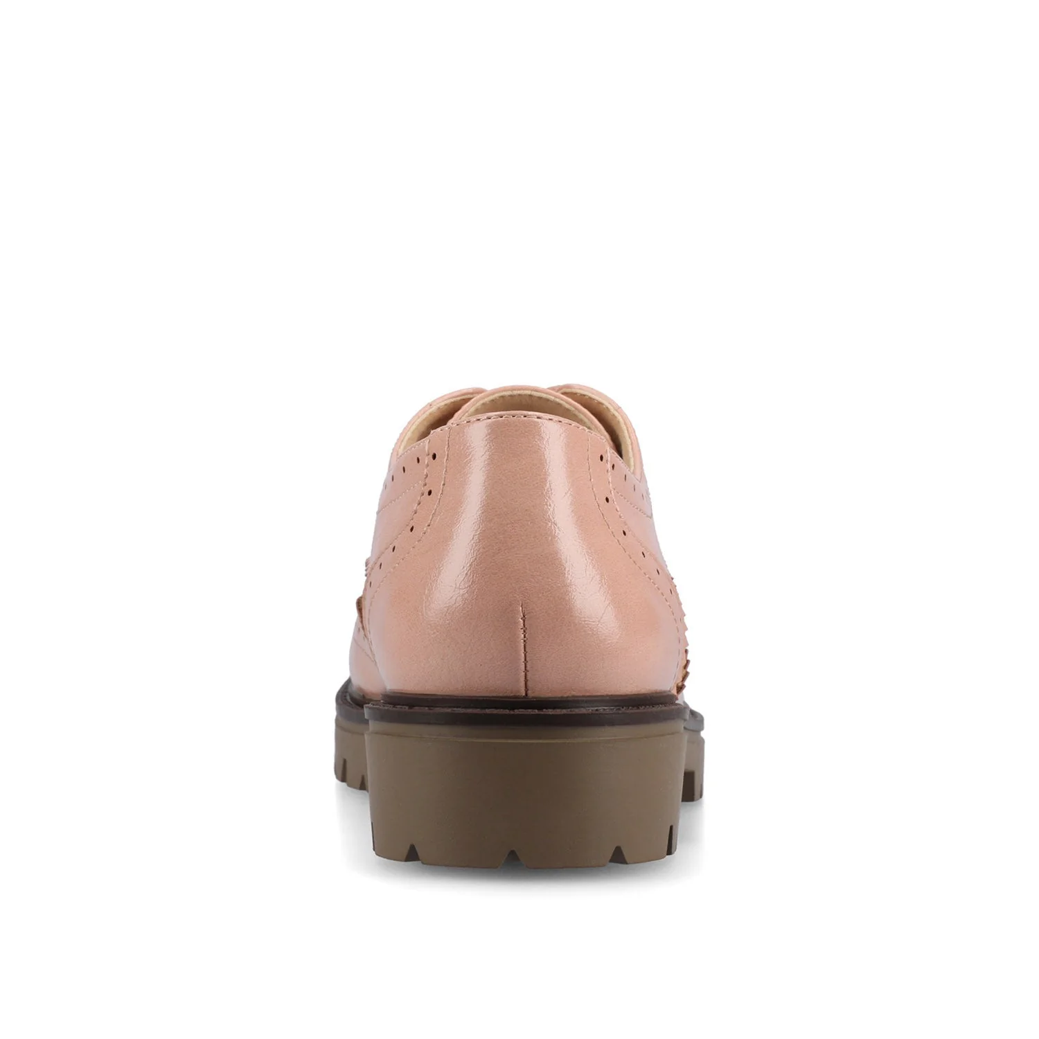 CLAUDIYA OXFORD VEGAN LEATHER LOAFER IN WIDE - Blush Patent - Image 6