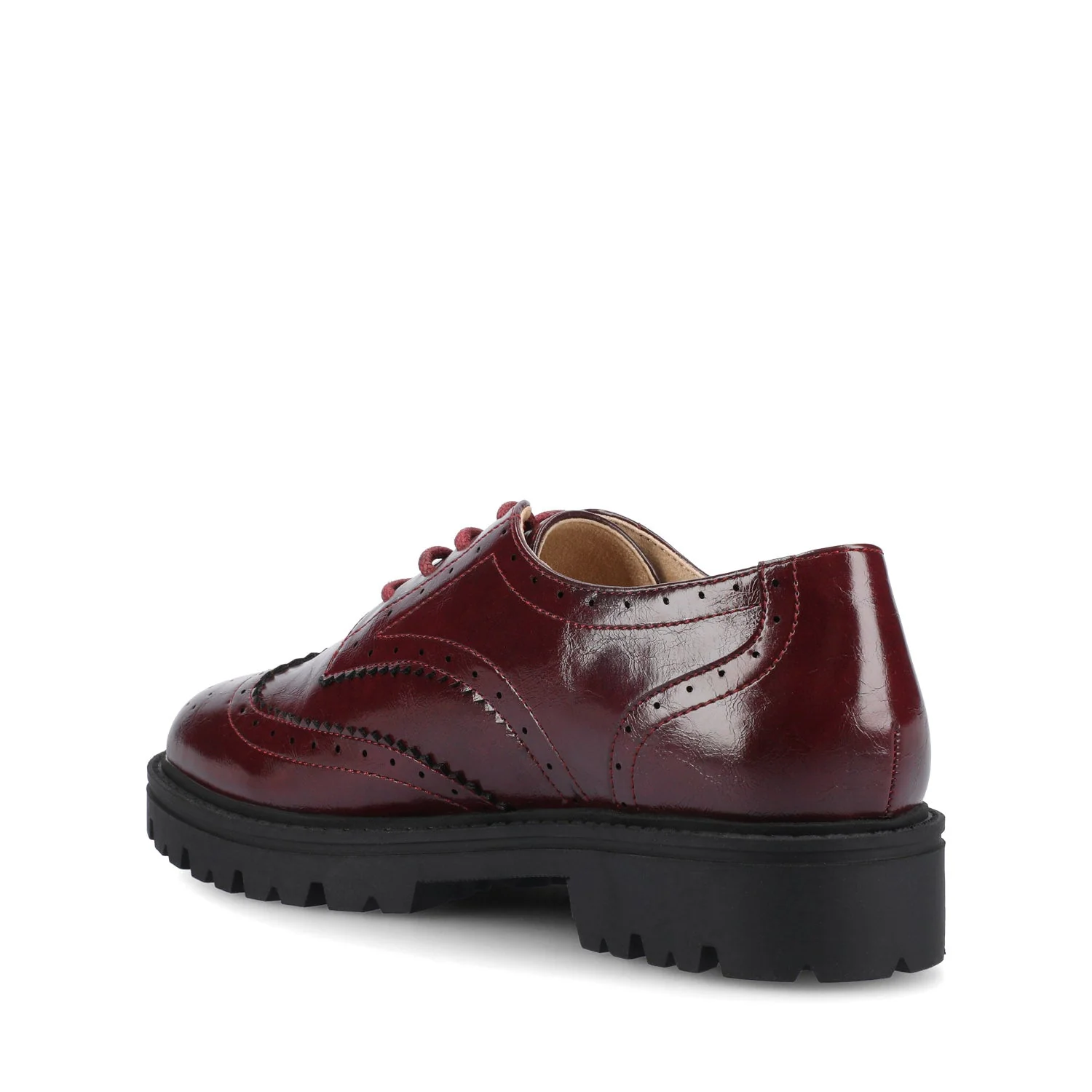 CLAUDIYA OXFORD VEGAN LEATHER LOAFER IN WIDE - Oxblood - Image 3