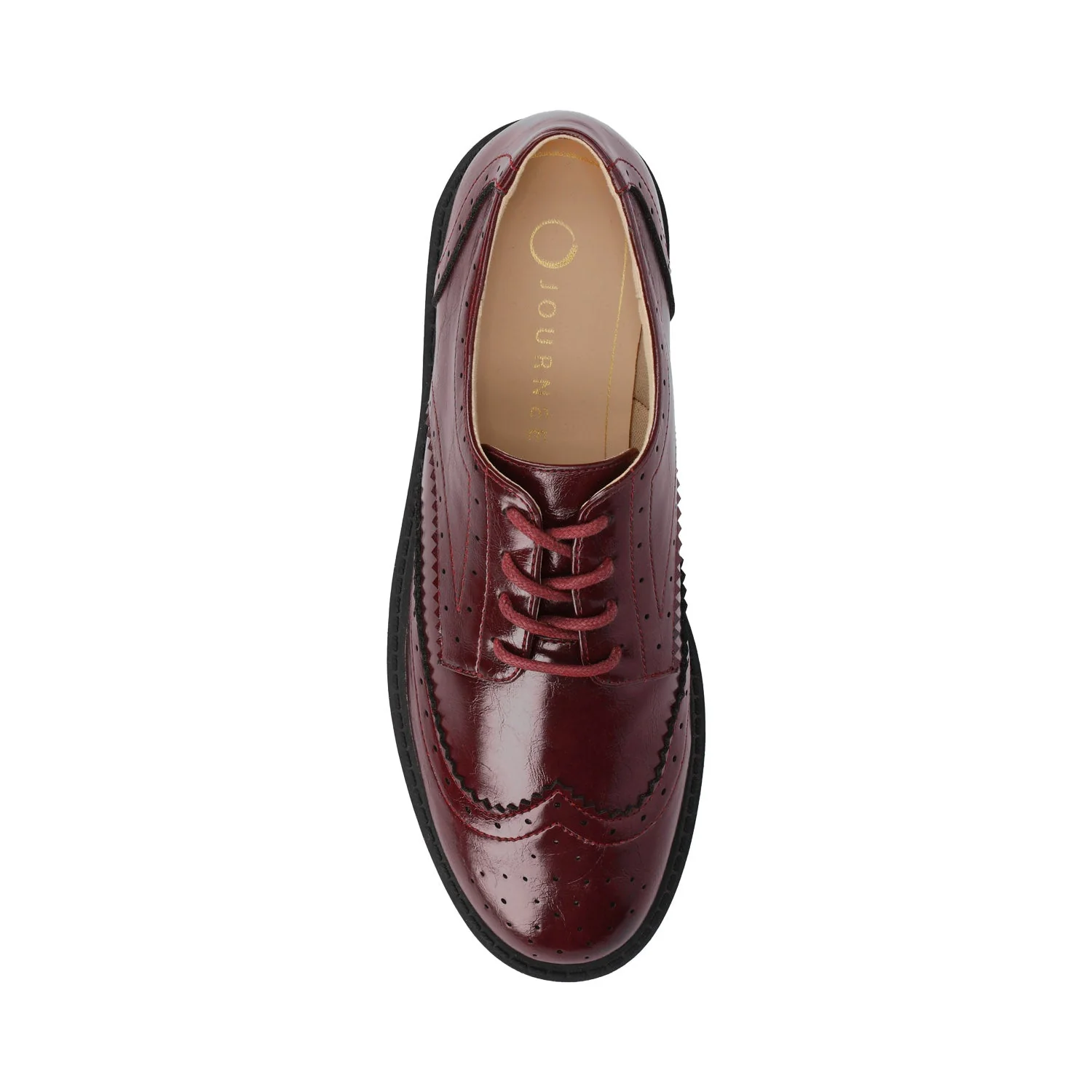 CLAUDIYA OXFORD VEGAN LEATHER LOAFER IN WIDE - Oxblood - Image 4
