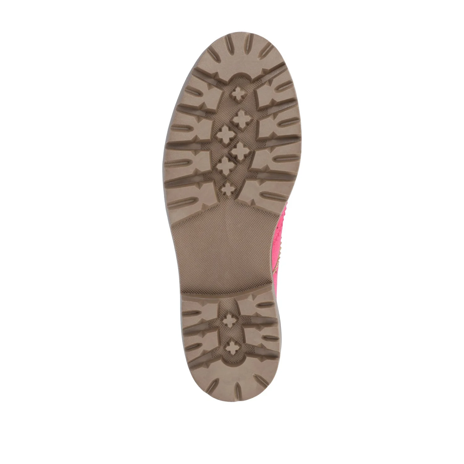 CLAUDIYA OXFORD LOAFER FLATS IN WIDE - Pink Faux Suede - Image 8