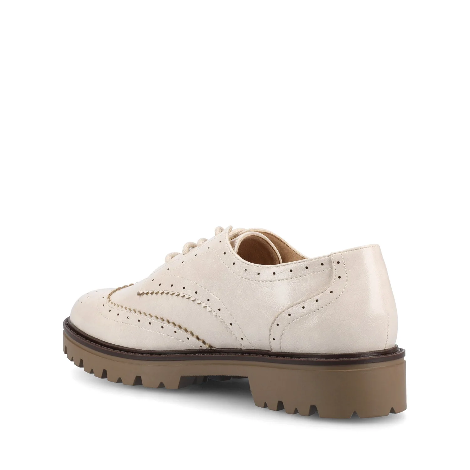 CLAUDIYA OXFORD LOAFER IN VEGAN LEATHER - Bone Patent - Image 3