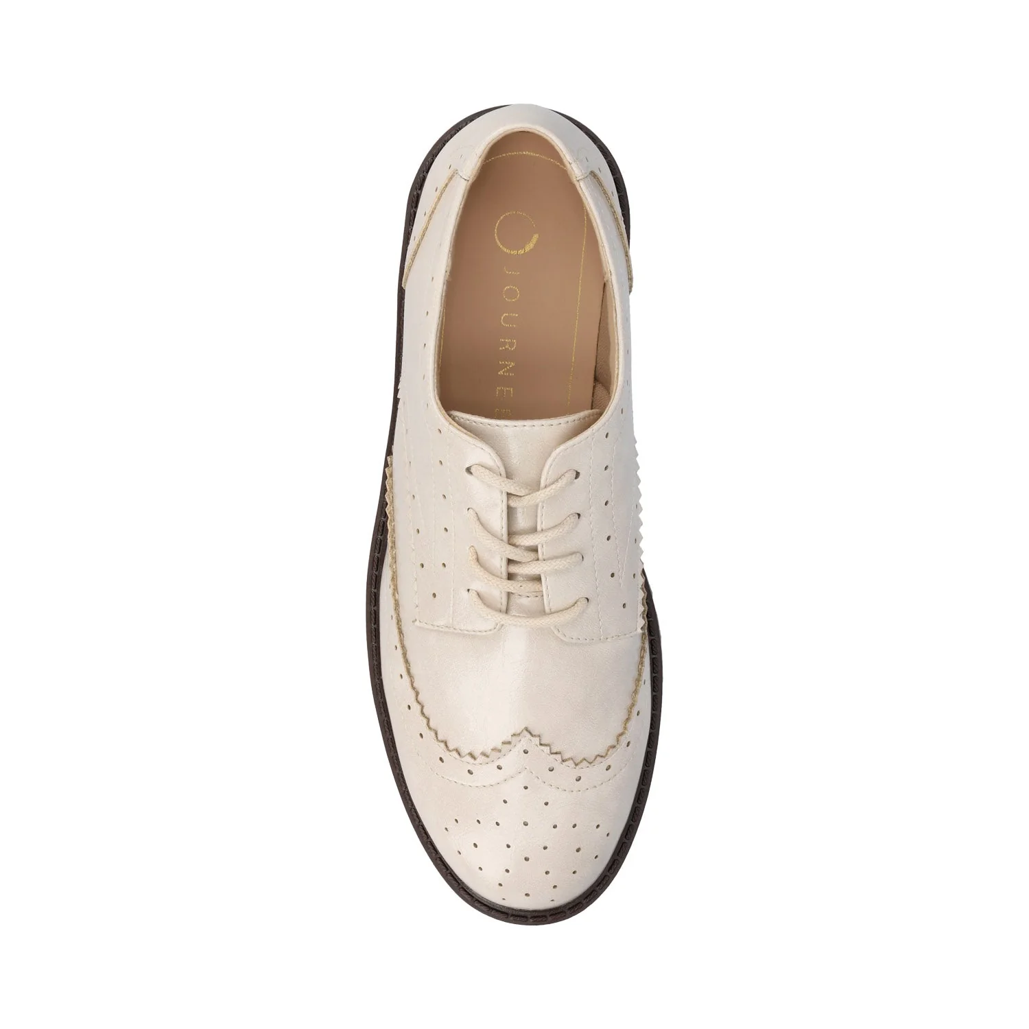 CLAUDIYA OXFORD LOAFER IN VEGAN LEATHER - Bone Patent - Image 4