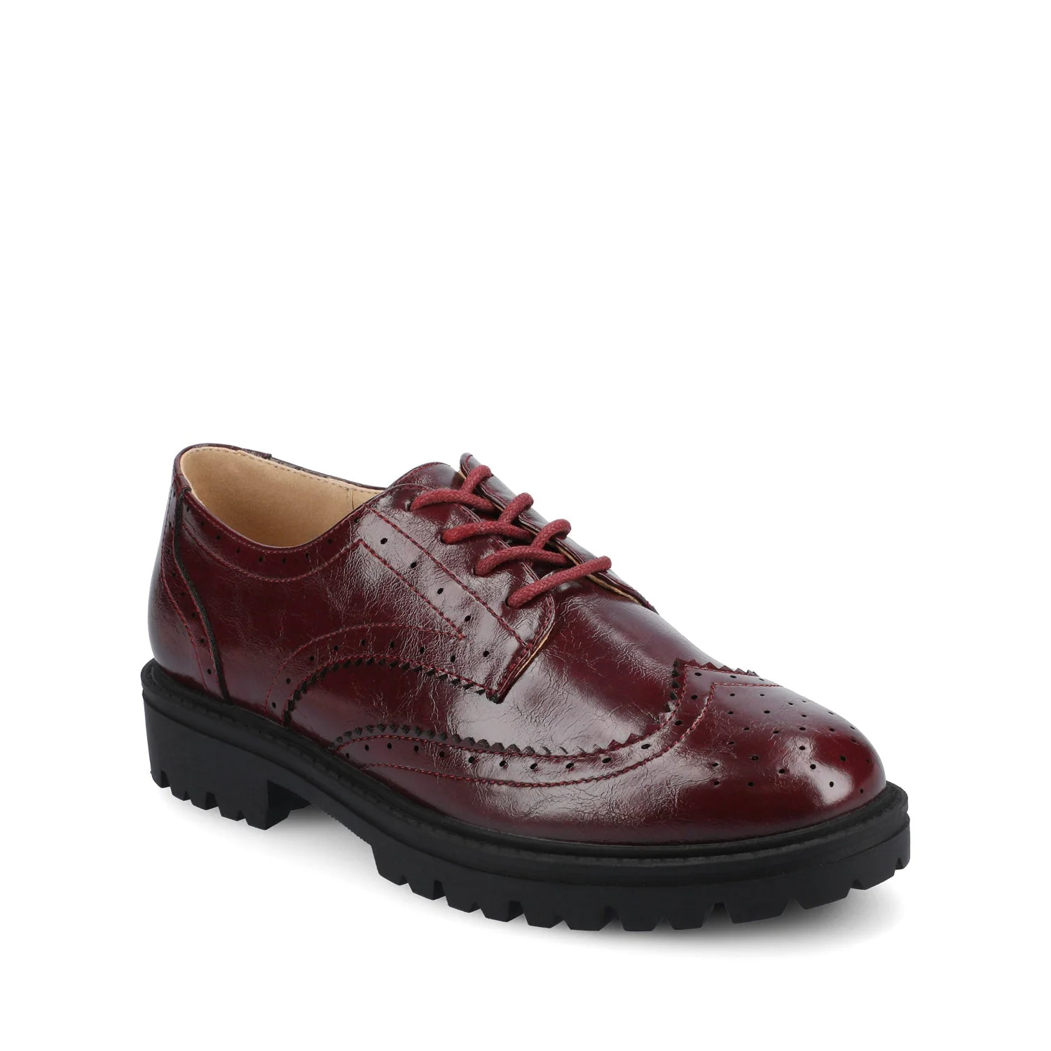 CLAUDIYA OXFORD LOAFER IN VEGAN LEATHER - Oxblood - Image 2