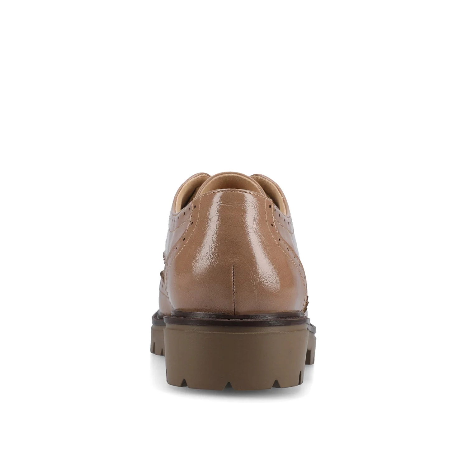 CLAUDIYA OXFORD LOAFER IN VEGAN LEATHER - Taupe Patent - Image 6