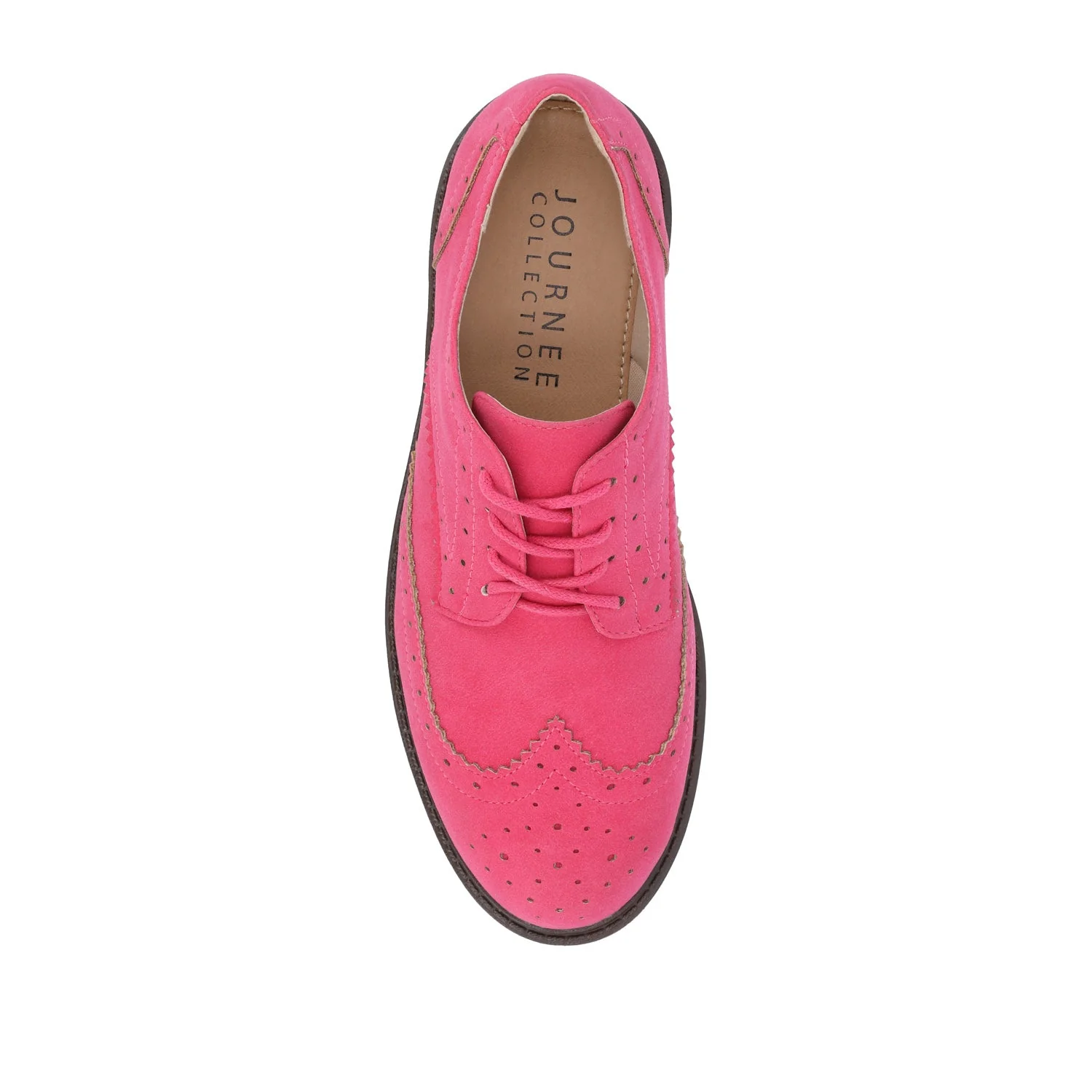 CLAUDIYA OXFORD LOAFER FLAT IN FAUX SUEDE - Pink Faux Suede - Image 6