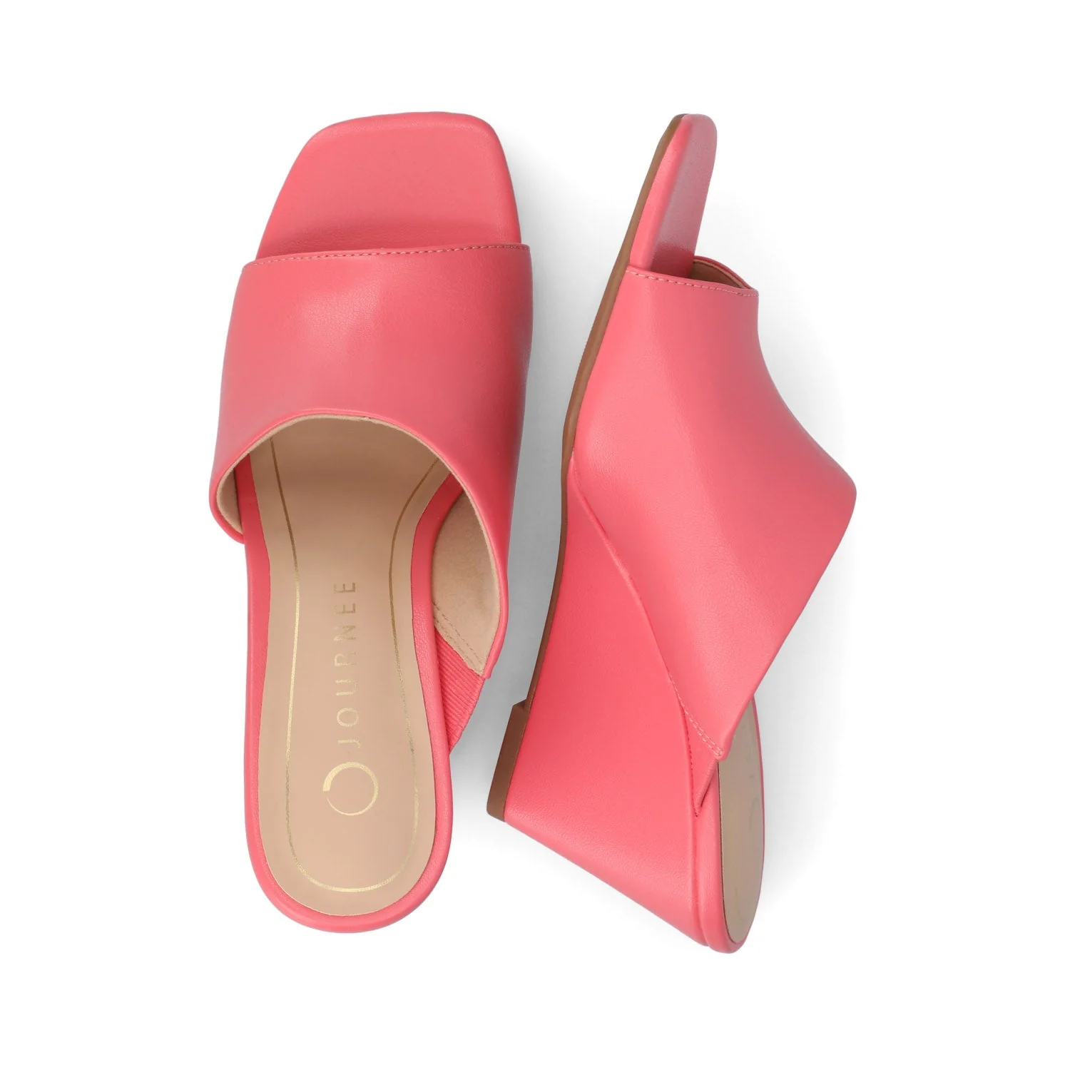 CLEMENTINE WEDGE SANDALS - Coral - Image 3