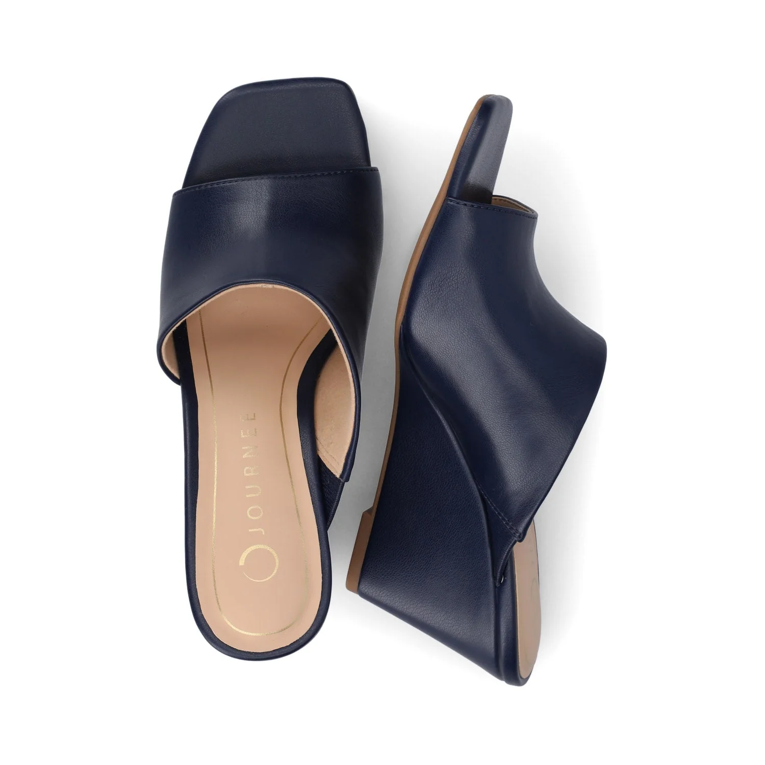 CLEMENTINE WEDGE SANDALS - Navy Nubuck - Image 3