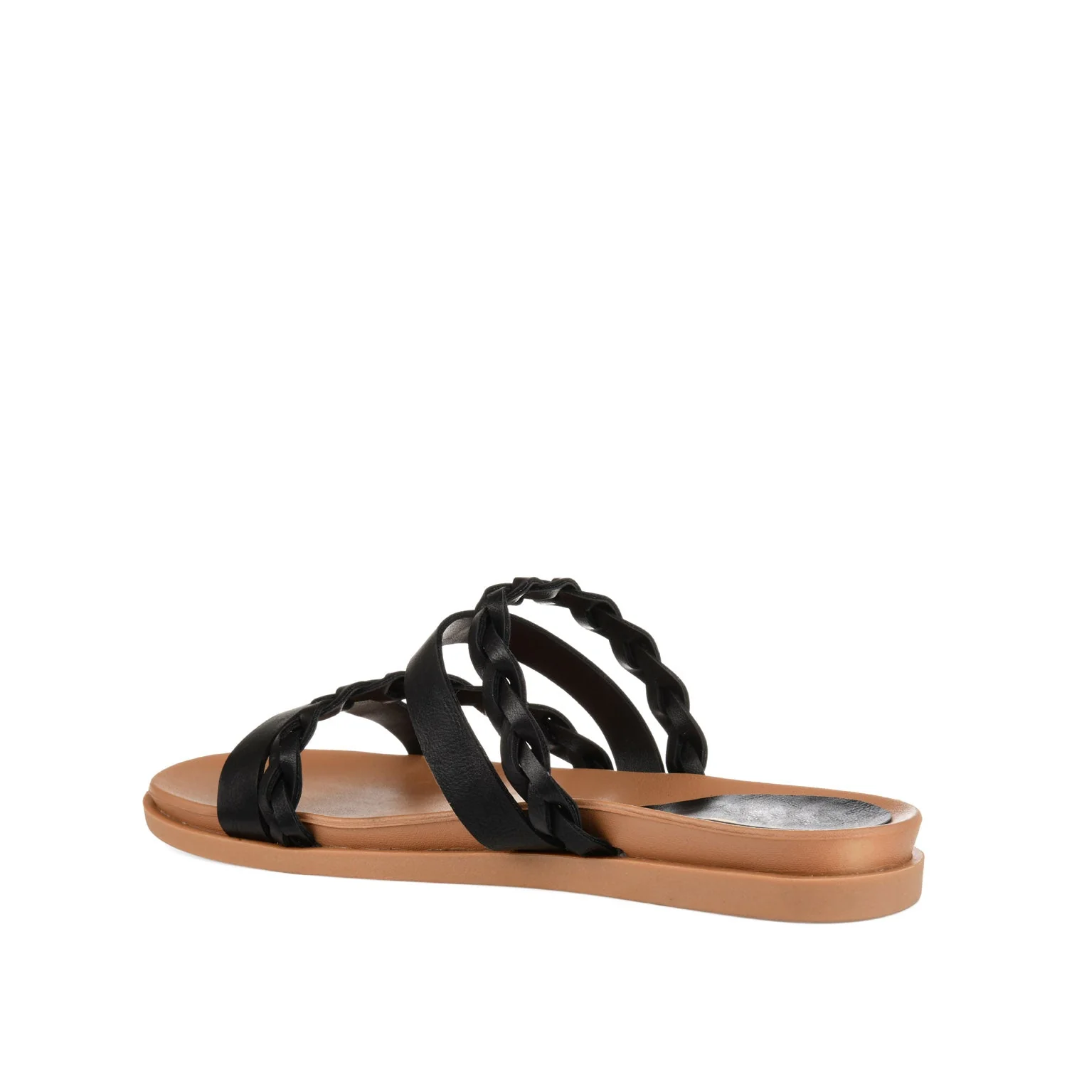 COLETTE SLIDE SANDALS IN VEGAN LEATHER - Black - Image 4
