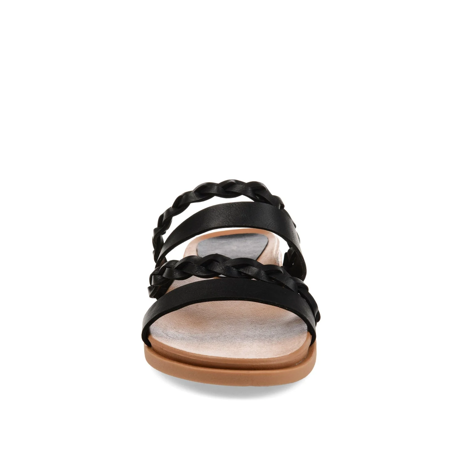 COLETTE SLIDE SANDALS IN VEGAN LEATHER - Black - Image 5