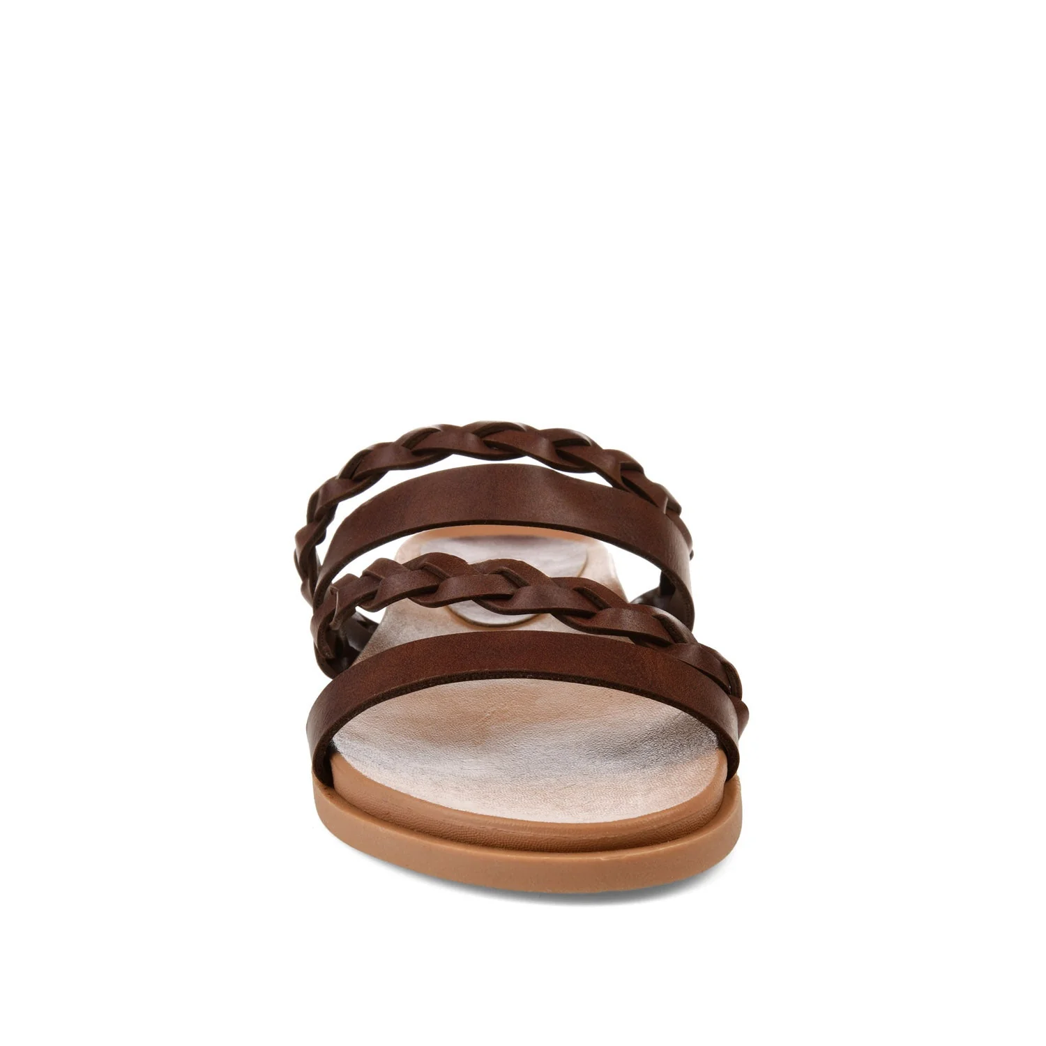 COLETTE SLIDE SANDALS IN VEGAN LEATHER - Brown - Image 5