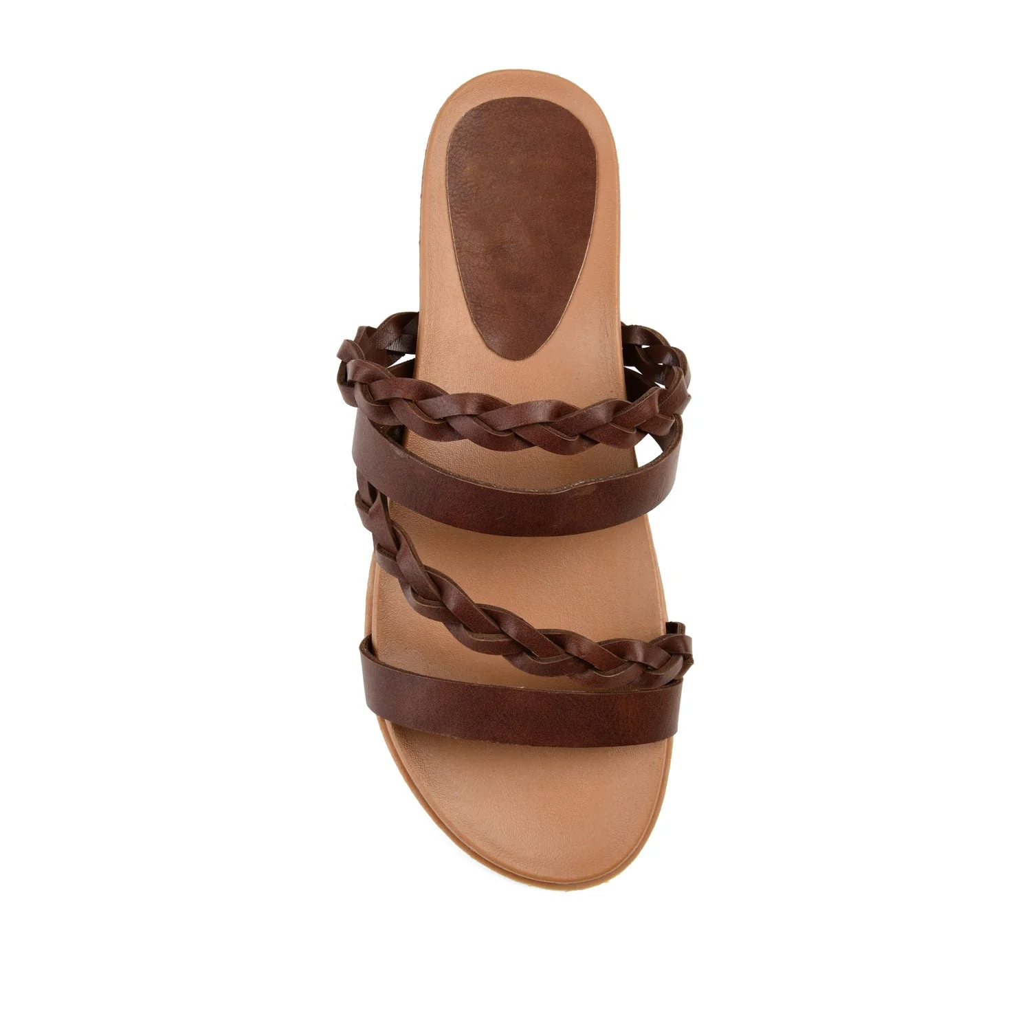 COLETTE SLIDE SANDALS IN VEGAN LEATHER - Brown - Image 6