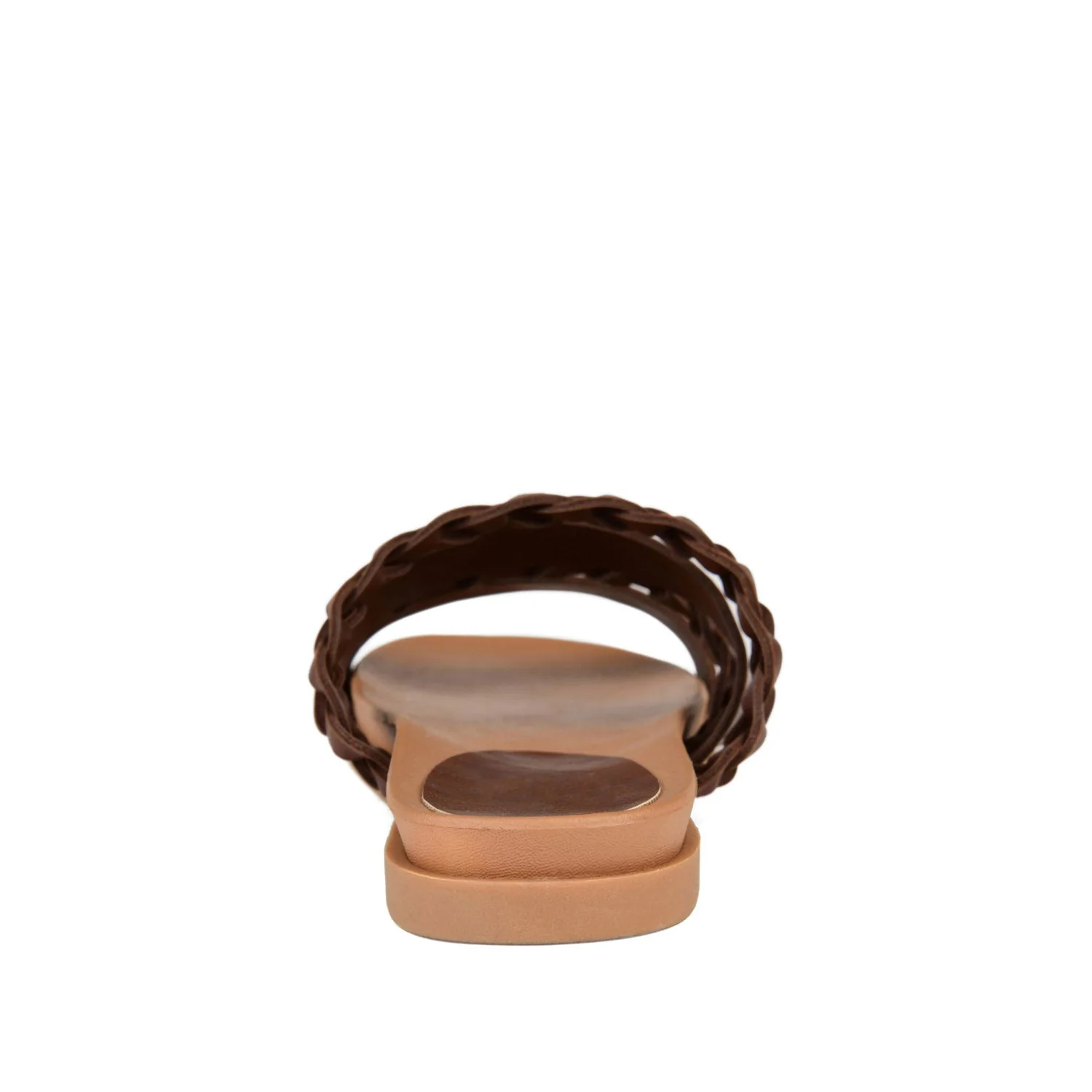 COLETTE SLIDE SANDALS IN VEGAN LEATHER - Brown - Image 7