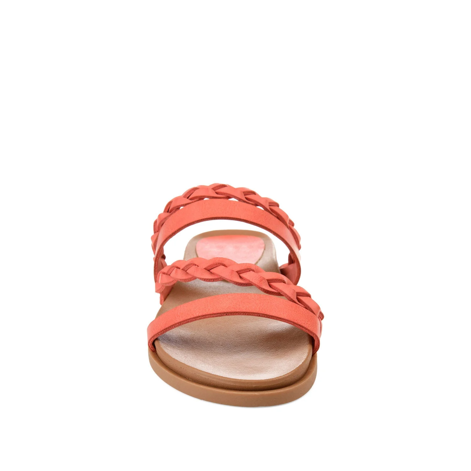 COLETTE SLIDE SANDALS IN VEGAN LEATHER - Coral - Image 5