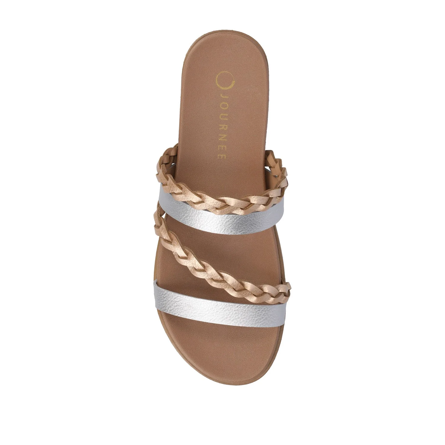 COLETTE SLIDE SANDALS IN VEGAN LEATHER - Silver - Image 6