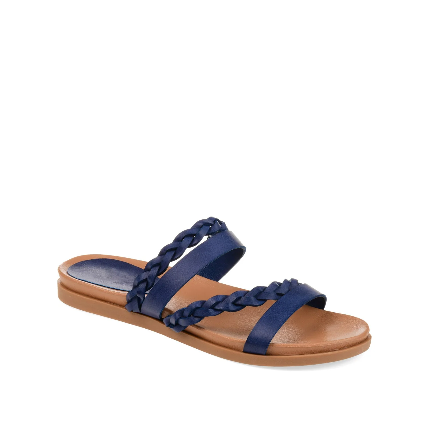 COLETTE SLIDE SANDALS IN WIDE - Blue - Image 2