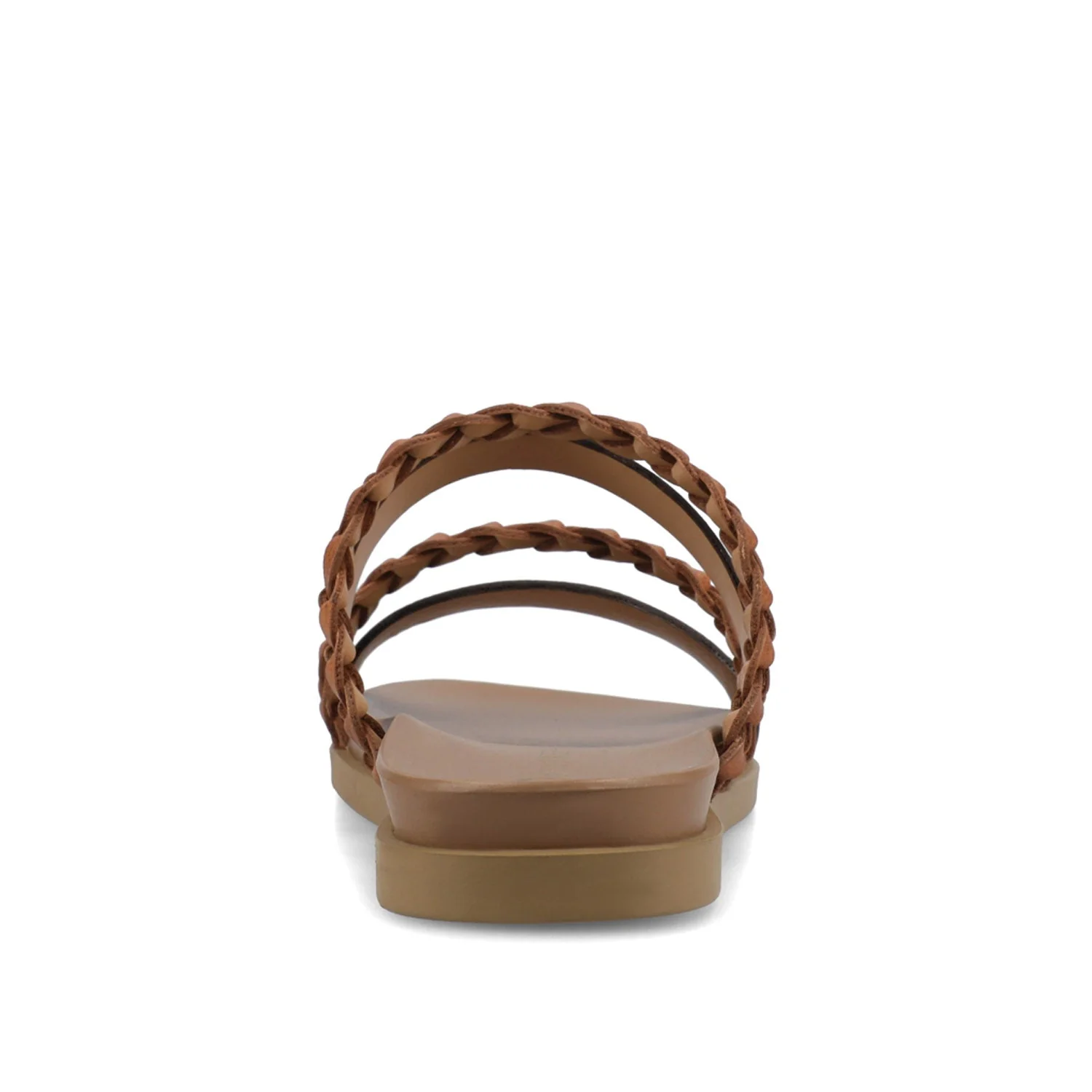 COLETTE SLIDE SANDALS IN WIDE - Cognac - Image 7