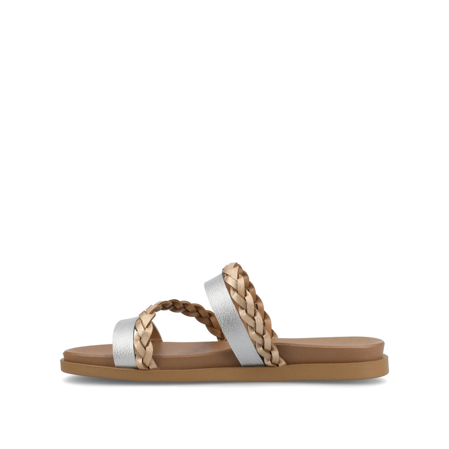 COLETTE SLIDE SANDALS IN WIDE - Silver - Image 3