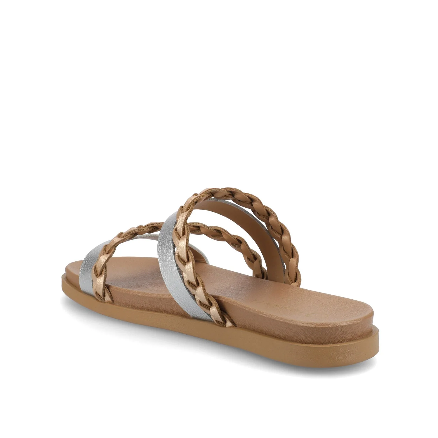 COLETTE SLIDE SANDALS IN WIDE - Silver - Image 4