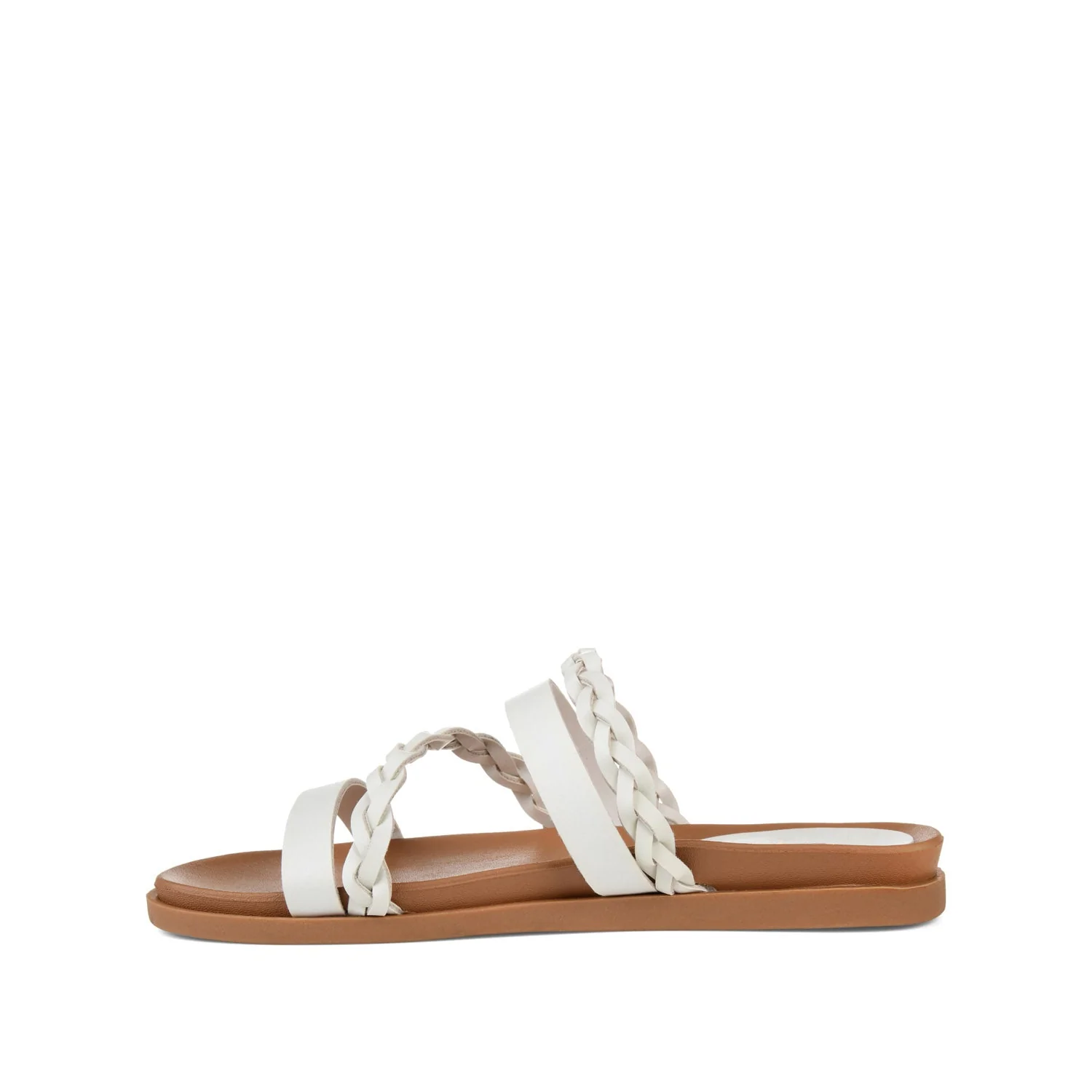 COLETTE SLIDE SANDALS IN VEGAN LEATHER - White - Image 3