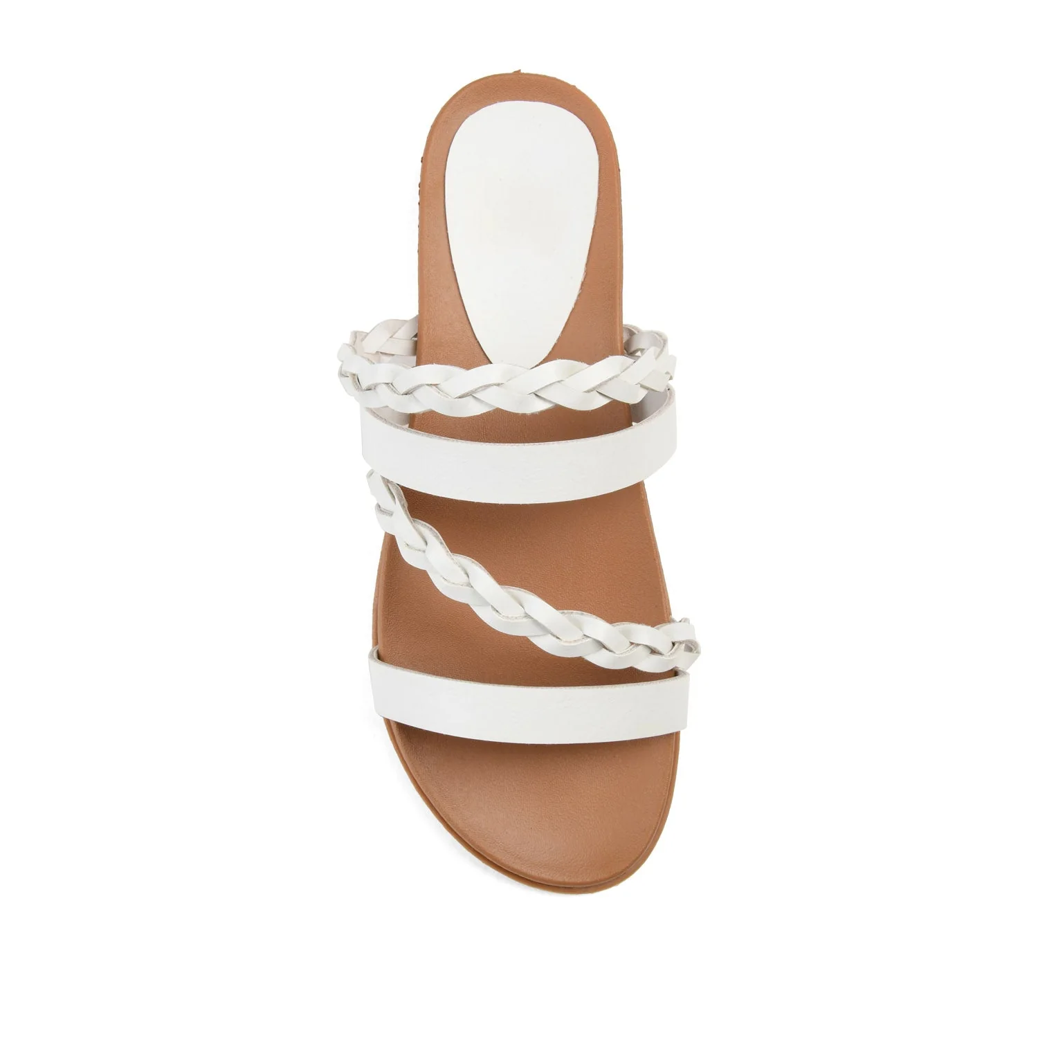 COLETTE SLIDE SANDALS IN VEGAN LEATHER - White - Image 6