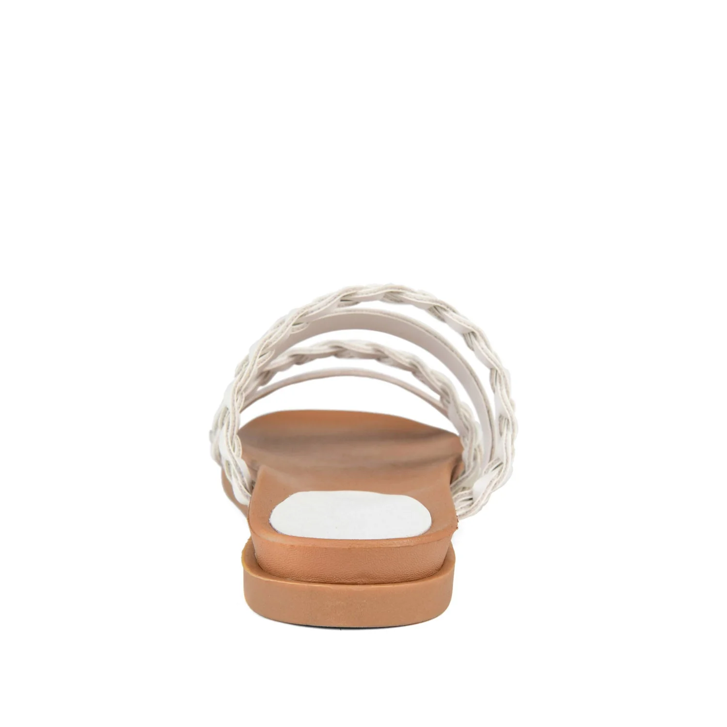 COLETTE SLIDE SANDALS IN VEGAN LEATHER - White - Image 7