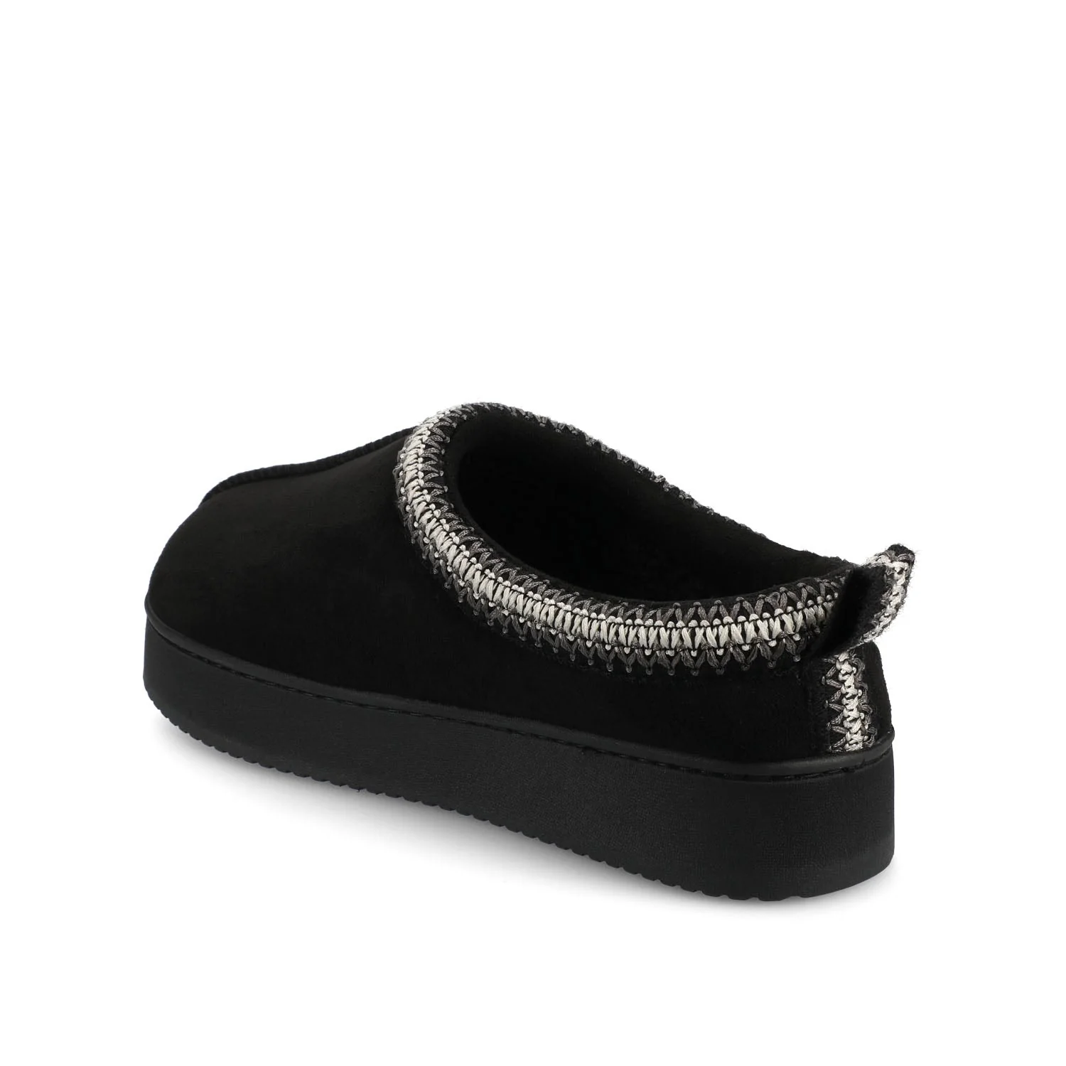 CONNWAY SLIPPERS IN FAUX SUEDE - Black Faux Suede - Image 5