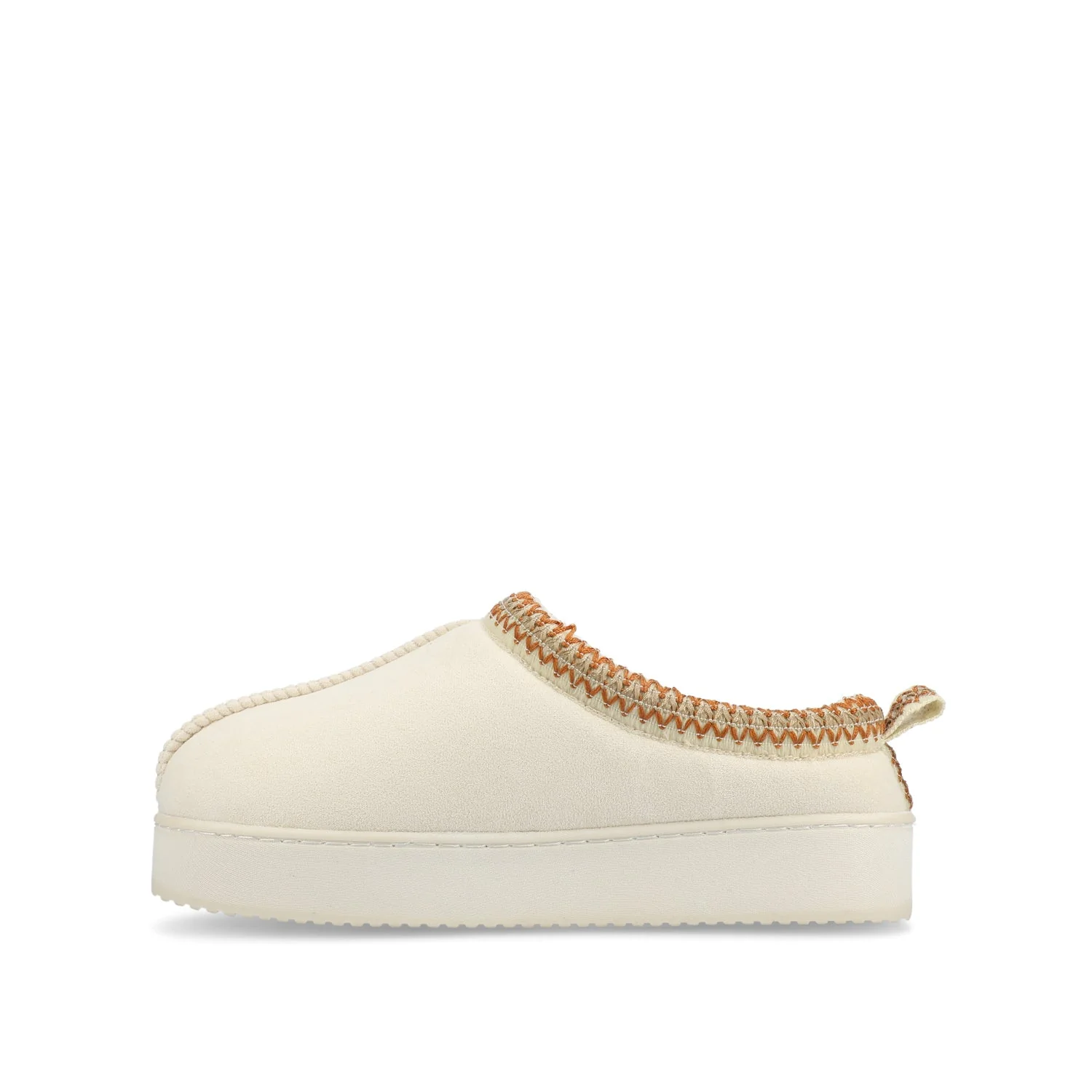 CONNWAY SLIPPERS IN FAUX SUEDE - Cream Faux Suede - Image 3