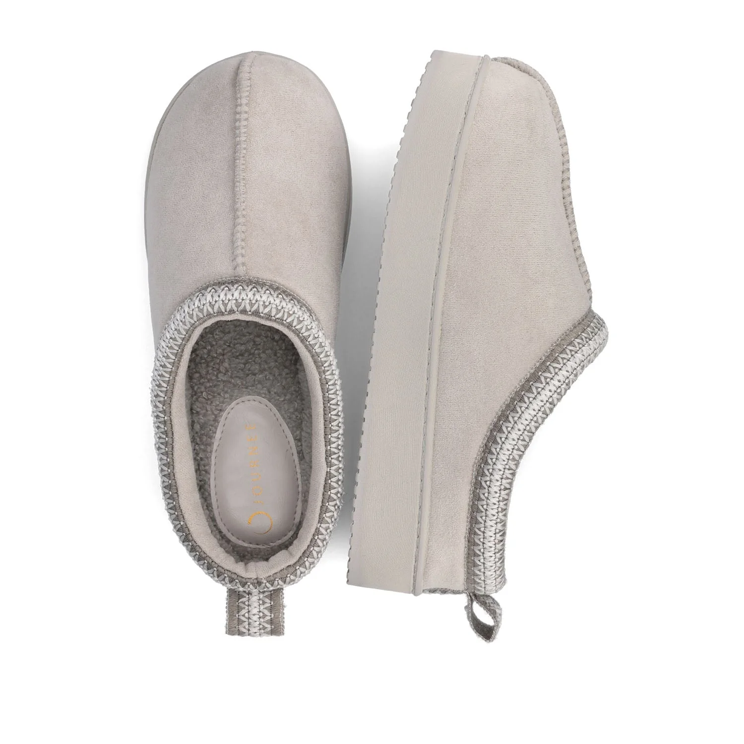 CONNWAY SLIPPERS IN FAUX SUEDE - Grey Faux Suede - Image 4