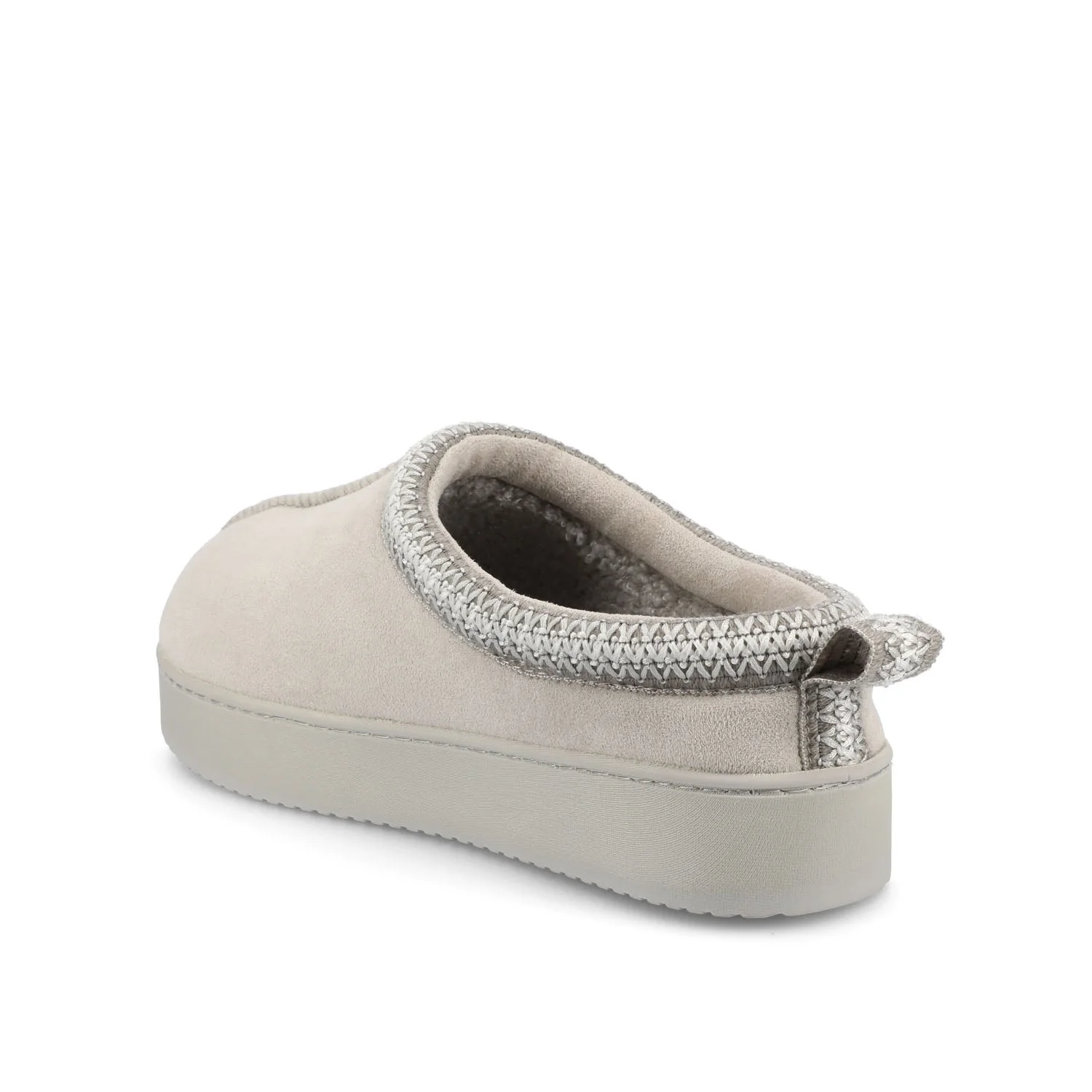 CONNWAY SLIPPERS IN FAUX SUEDE - Grey Faux Suede - Image 5