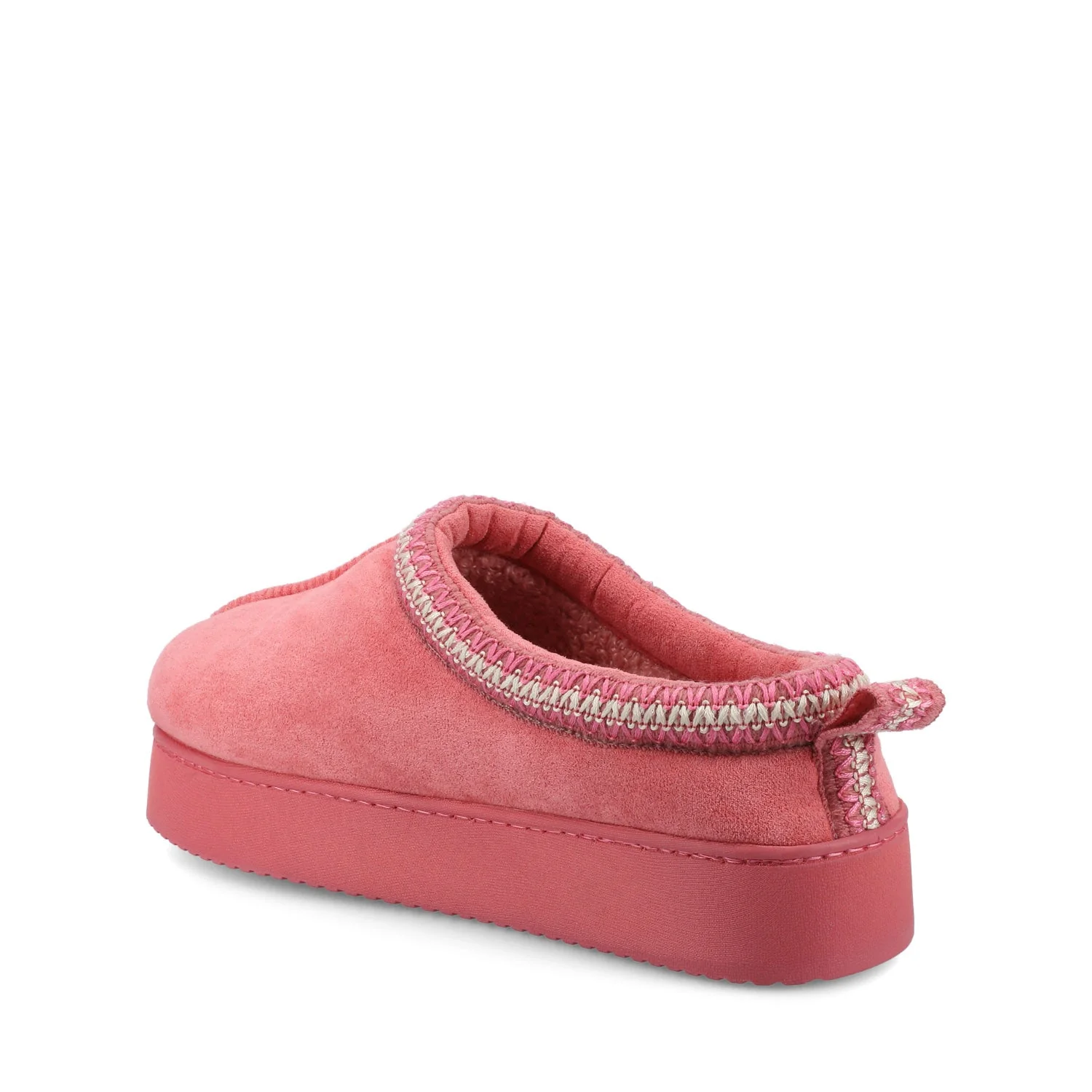 CONNWAY SLIPPERS IN FAUX SUEDE - Hot Pink Faux Suede - Image 3