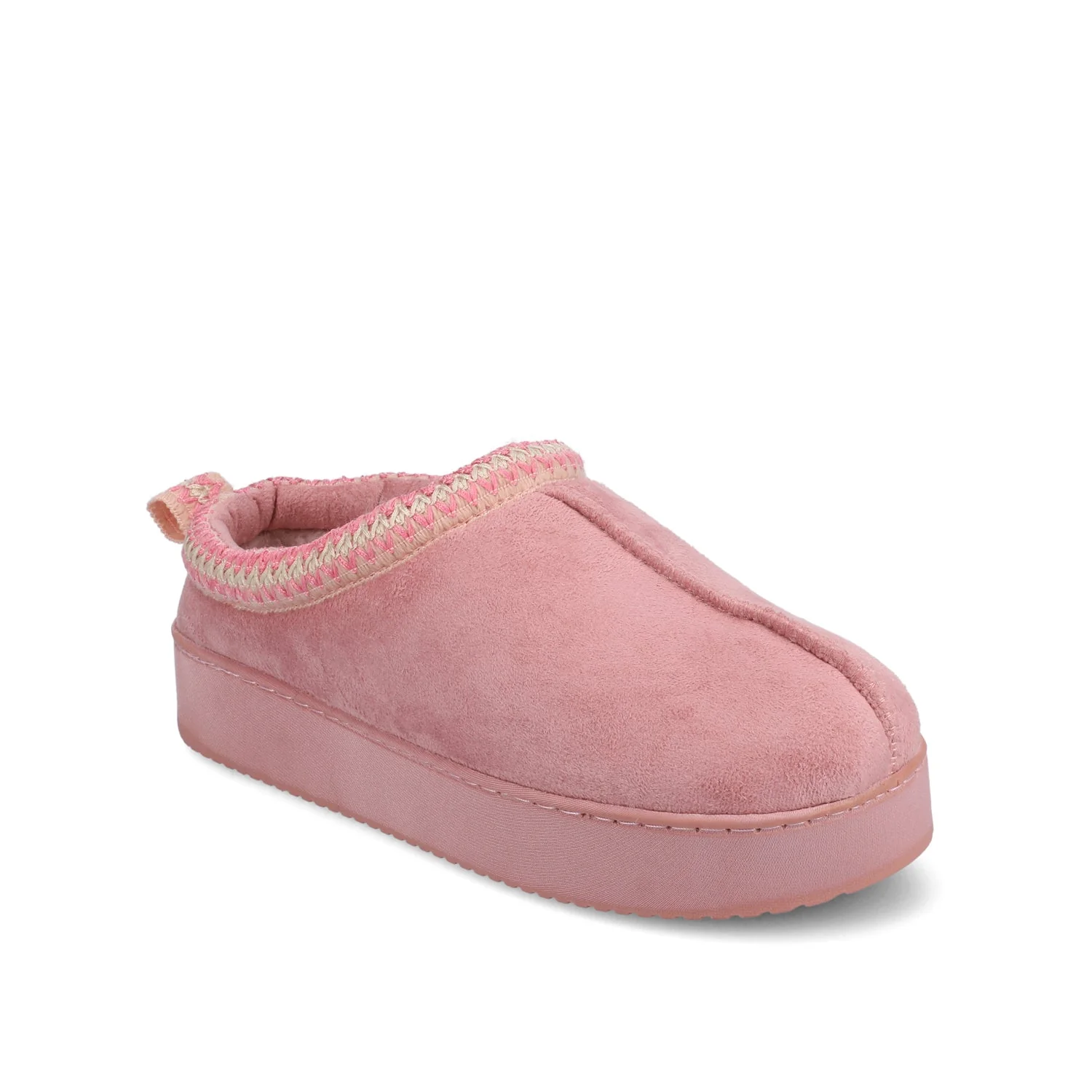 CONNWAY SLIPPERS IN FAUX SUEDE - Rose Faux Suede - Image 2