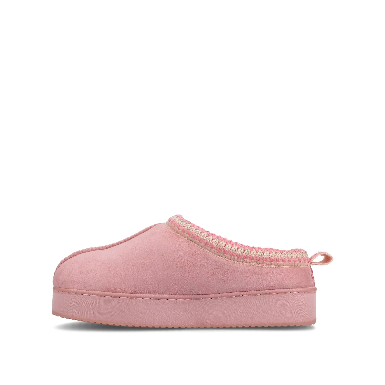 CONNWAY SLIPPERS IN FAUX SUEDE - Rose Faux Suede - Image 3