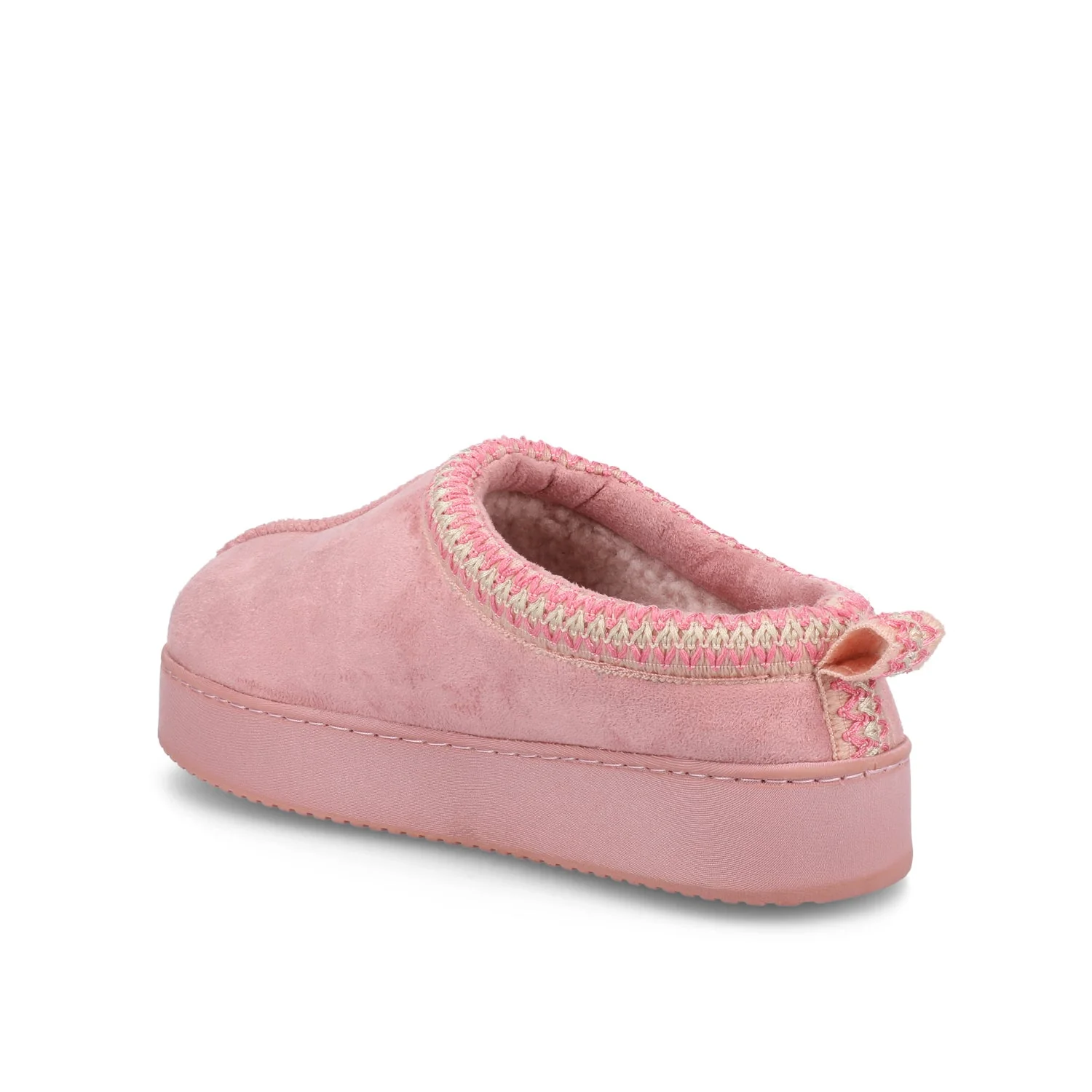CONNWAY SLIPPERS IN FAUX SUEDE - Rose Faux Suede - Image 4