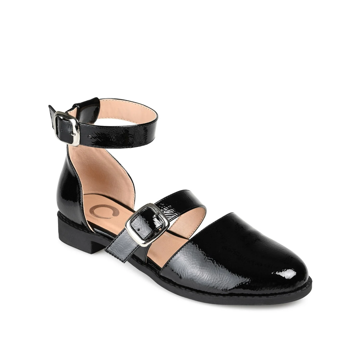 CONSTANCE MARY JANE LOAFER FLAT IN PATENT - Black - Image 2