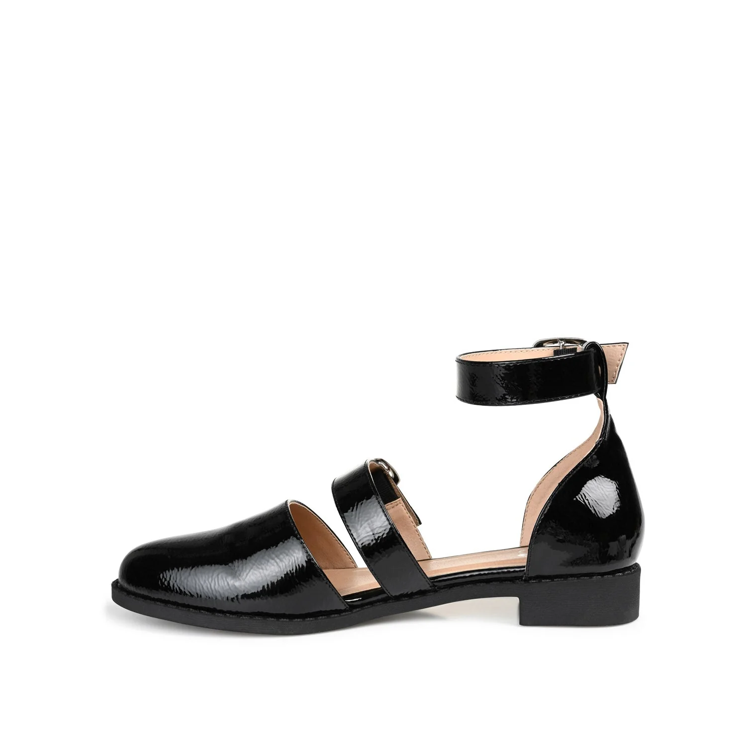 CONSTANCE MARY JANE LOAFER FLAT IN PATENT - Black - Image 3