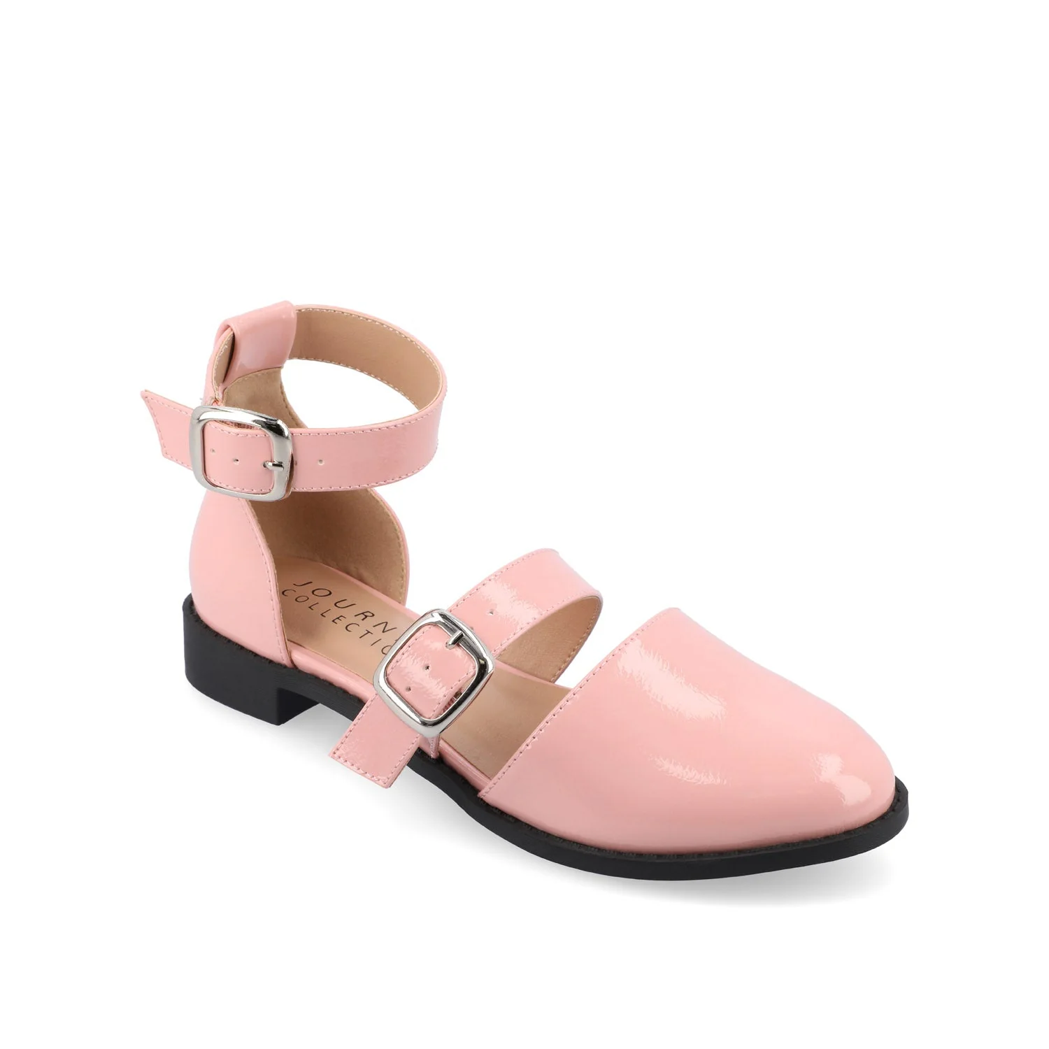 CONSTANCE MARY JANE LOAFER FLAT IN PATENT - Blush - Image 2