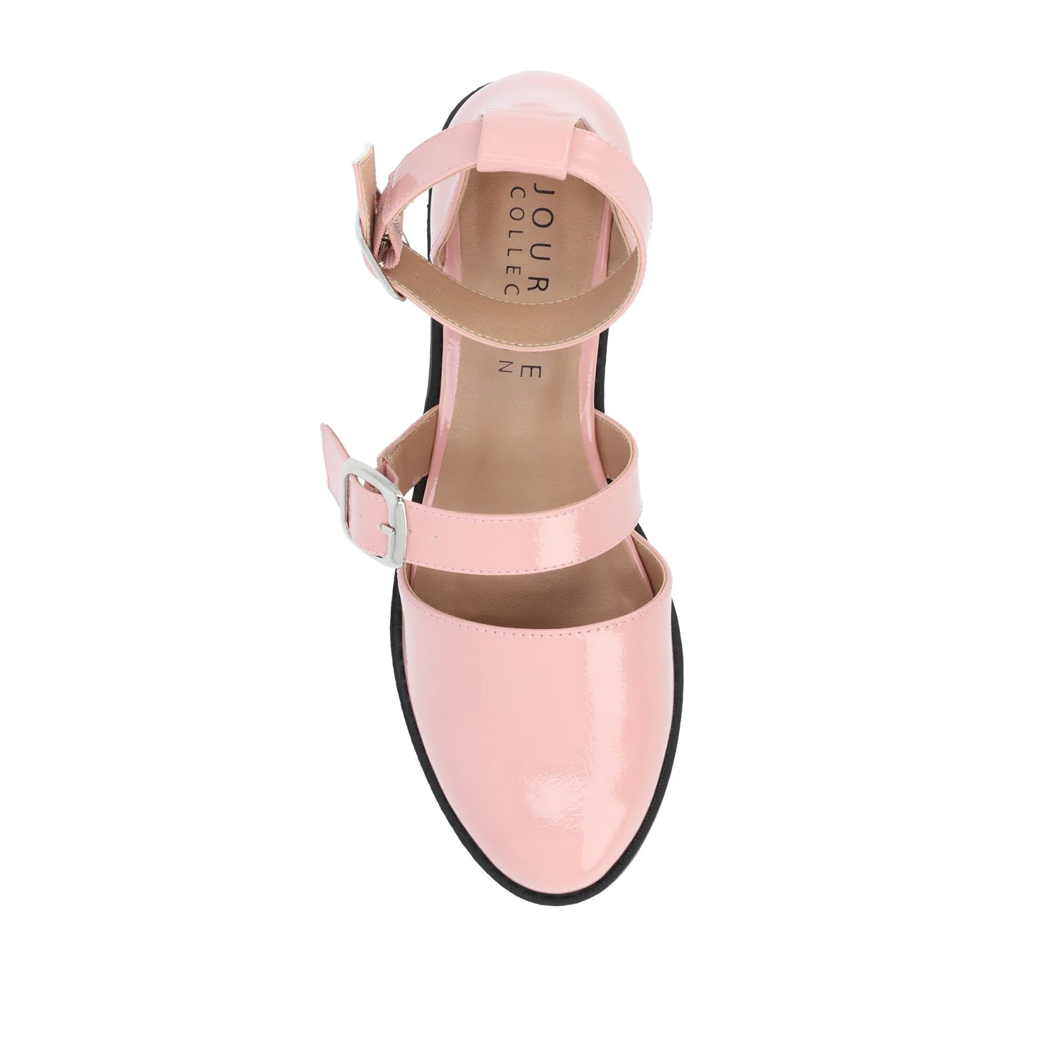 CONSTANCE MARY JANE LOAFER FLAT IN PATENT - Blush - Image 6