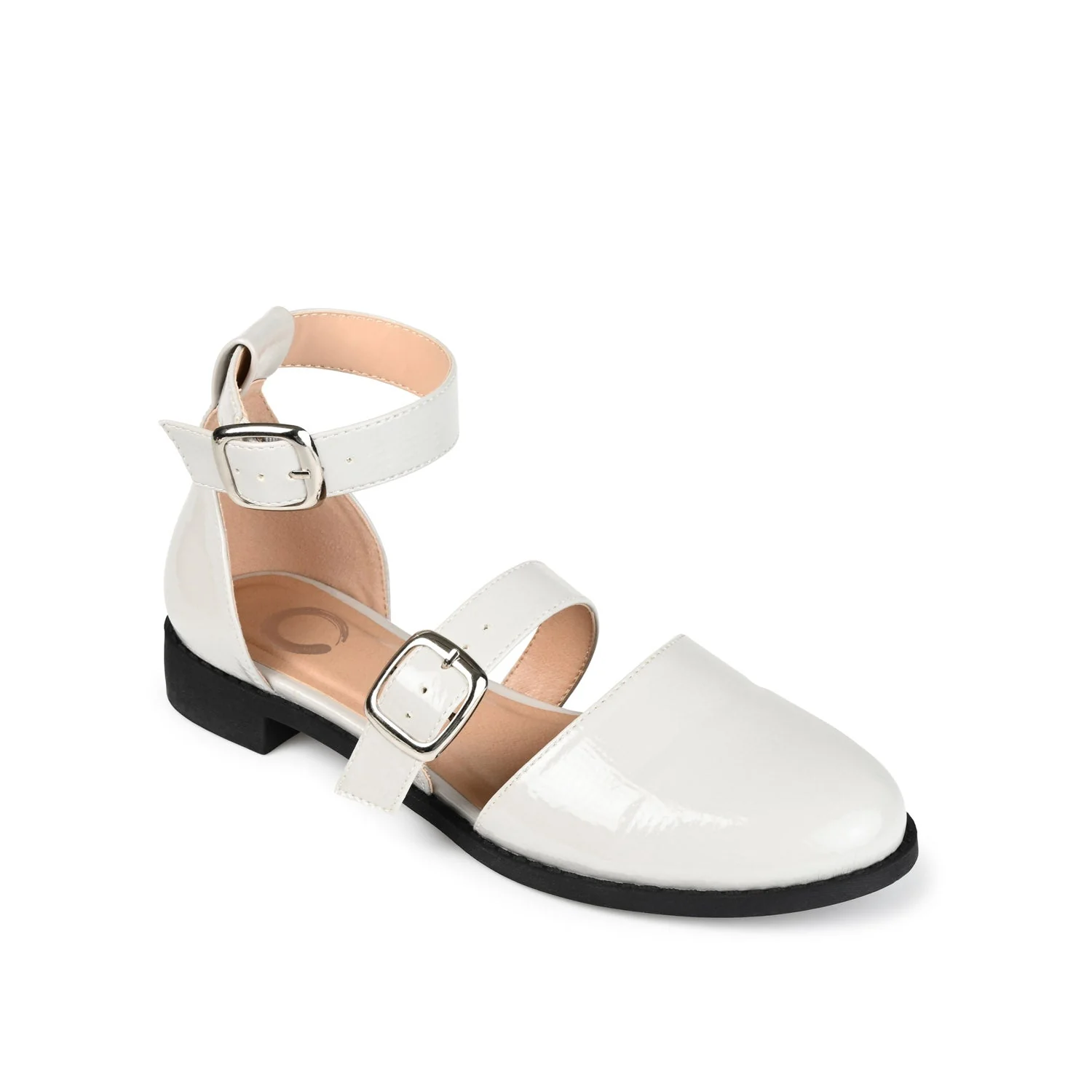 CONSTANCE MARY JANE LOAFER FLAT IN PATENT - Grey - Image 2