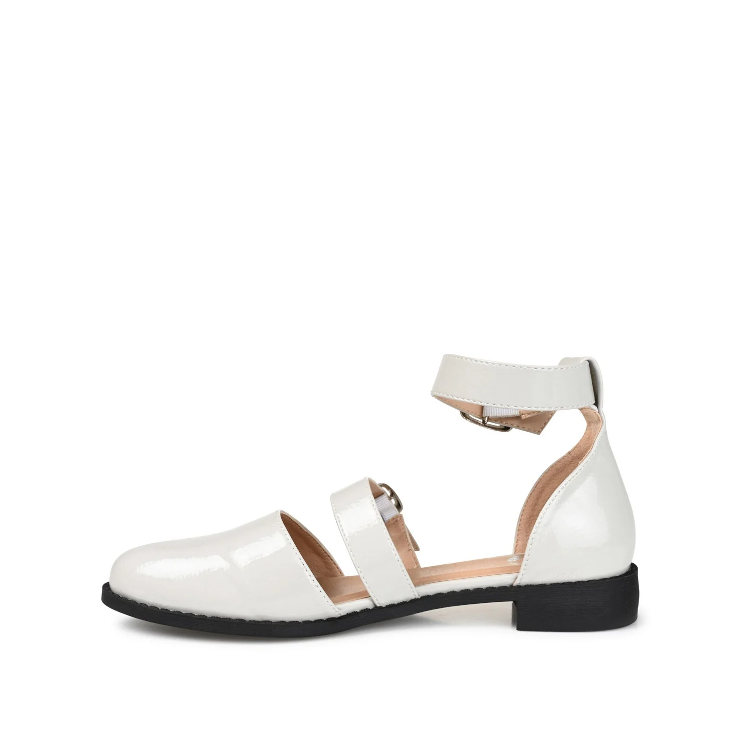 CONSTANCE MARY JANE LOAFER FLAT IN PATENT - Grey - Image 3