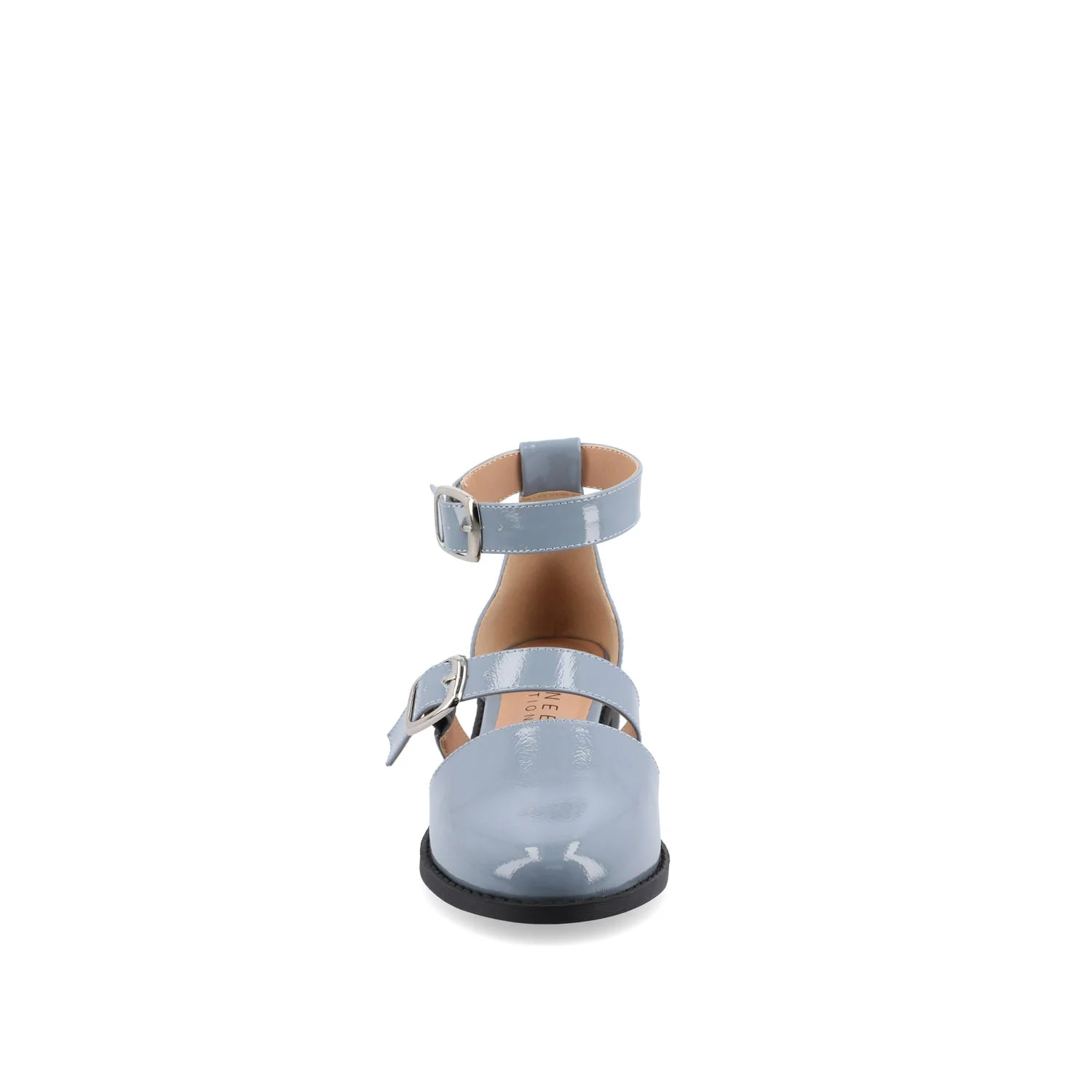 CONSTANCE MARY JANE LOAFER FLAT IN PATENT - Light Blue - Image 5